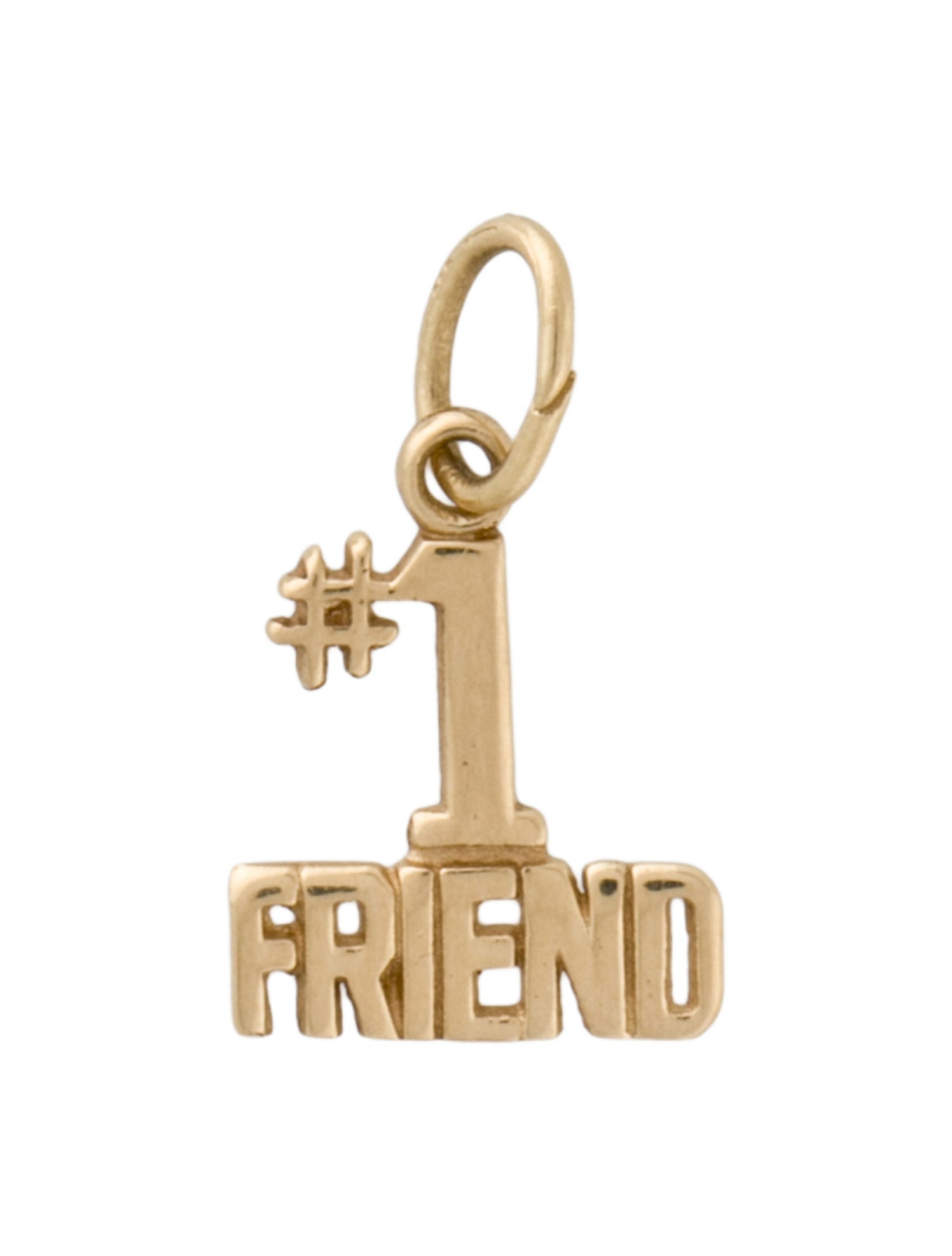 Charm 14K '#1 Friend'