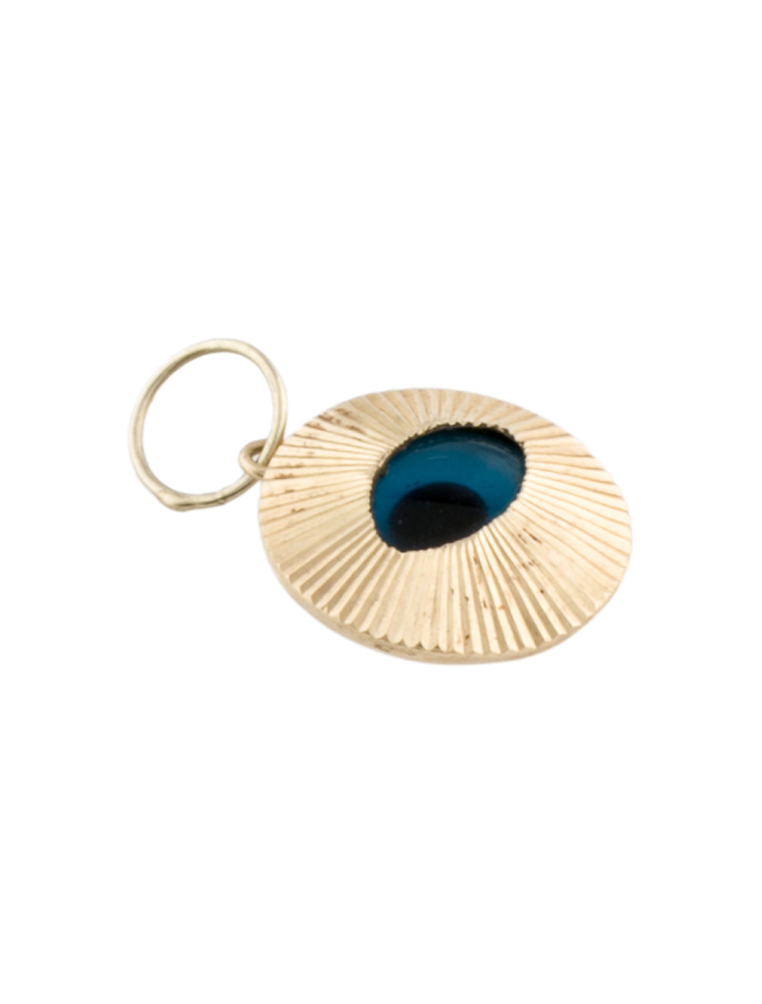 Charm 18K Glass Evil Eye Fluted