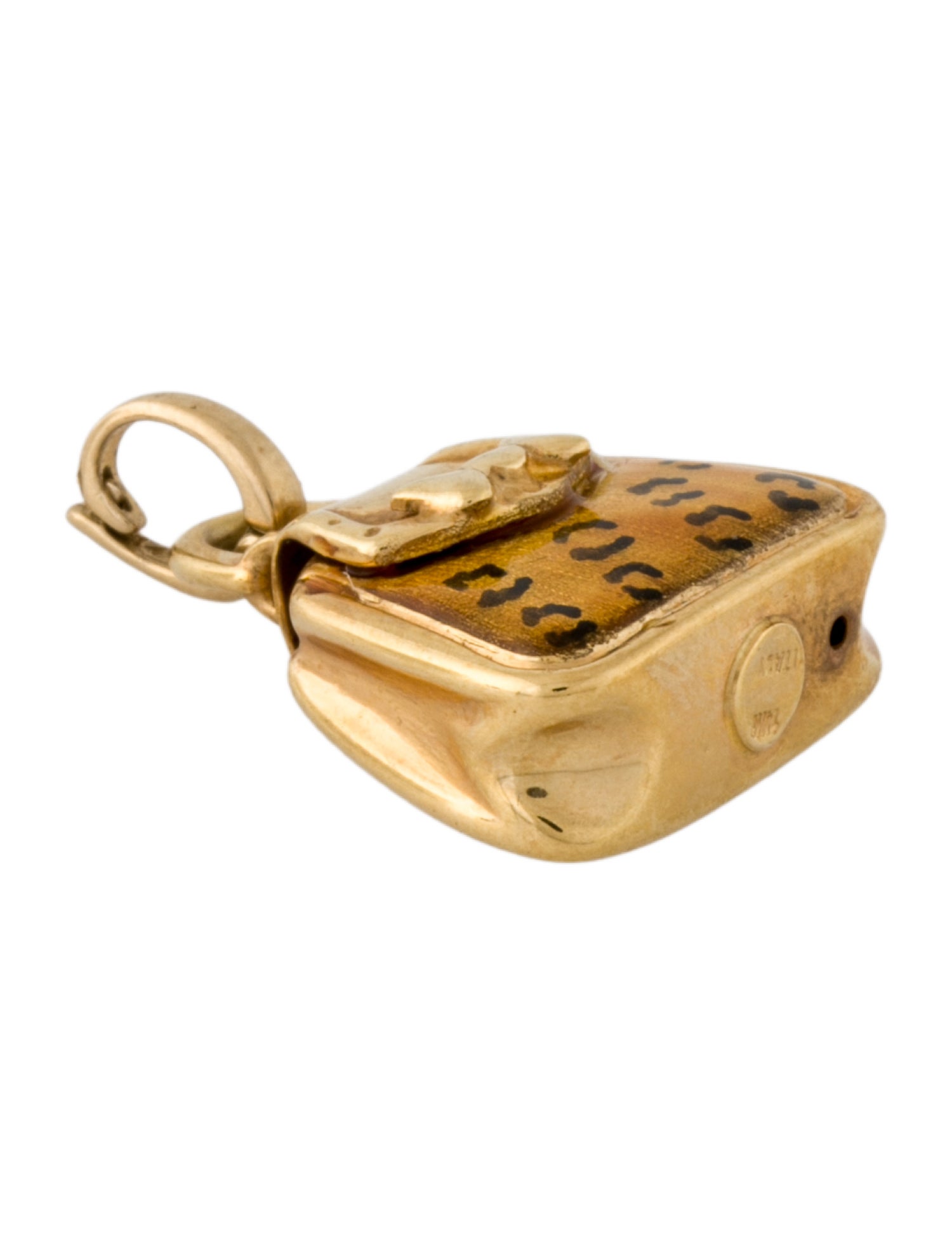 Charm 14K Enamel Bag