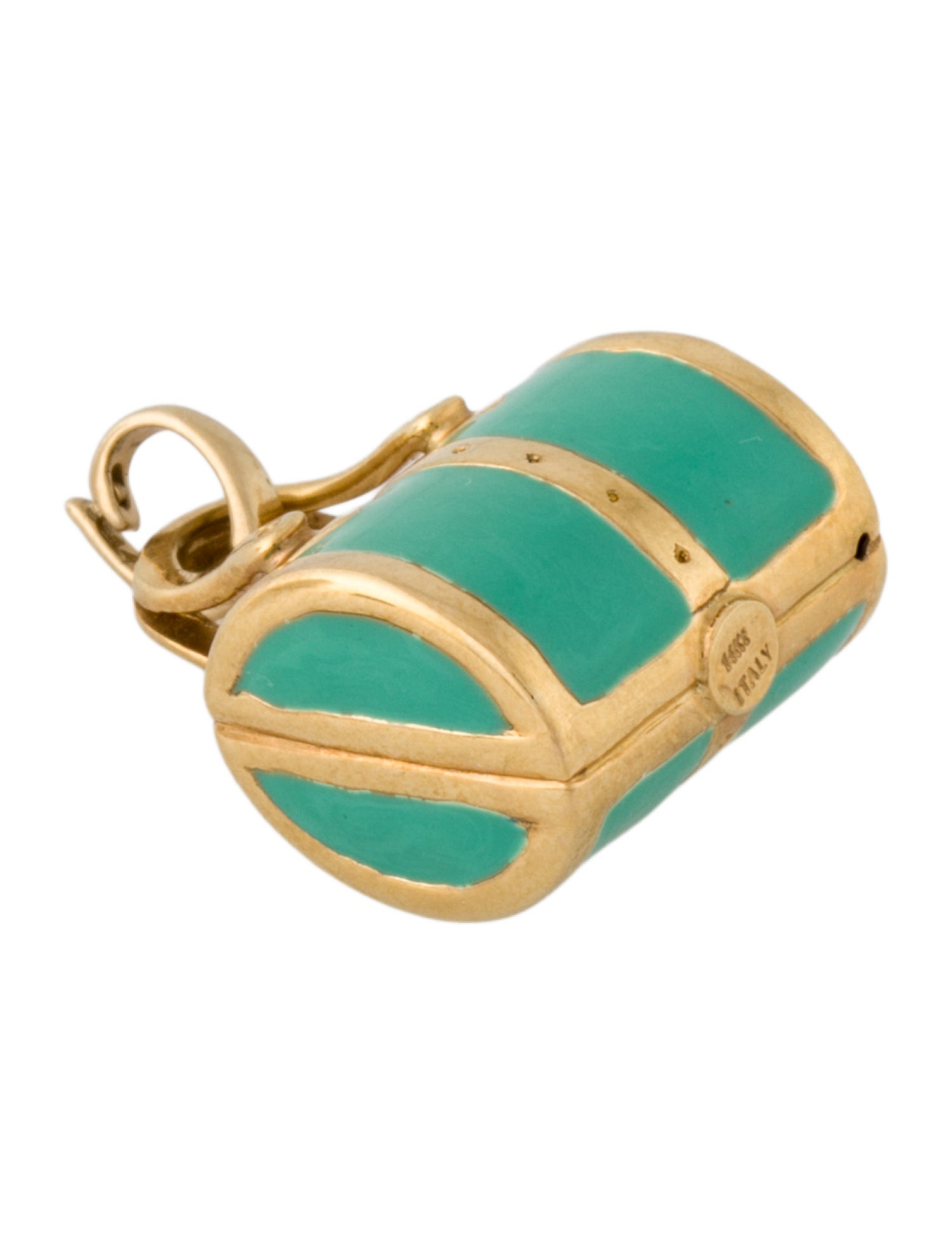 Charm 14K Enamel Bag