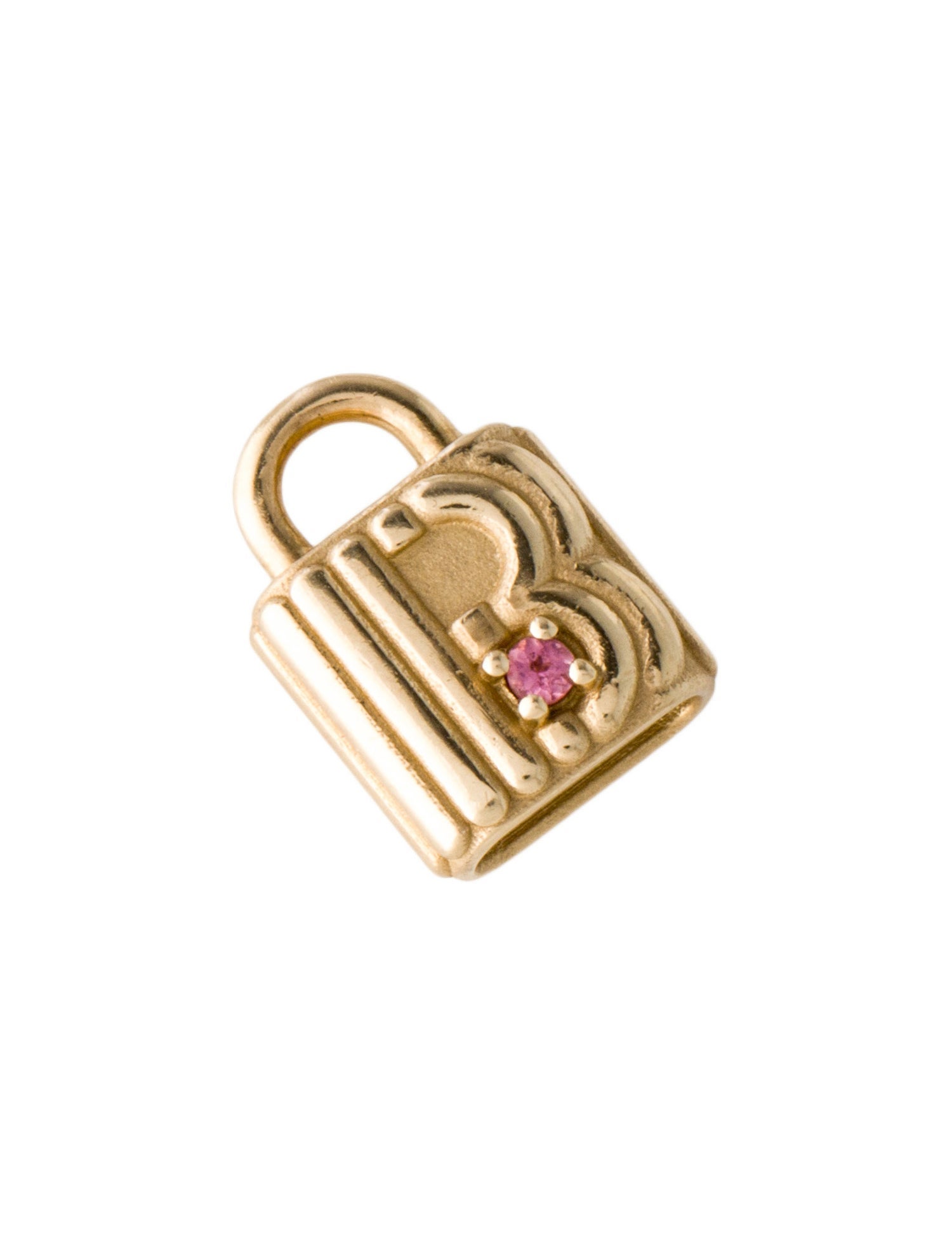 Charm 10K Glass Padlock