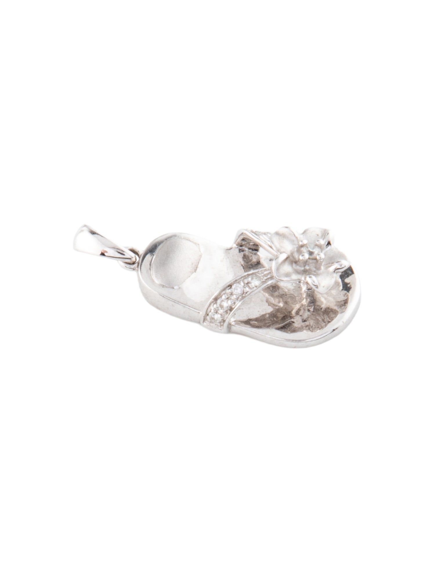 Charm 14K Diamond Flip-Flop