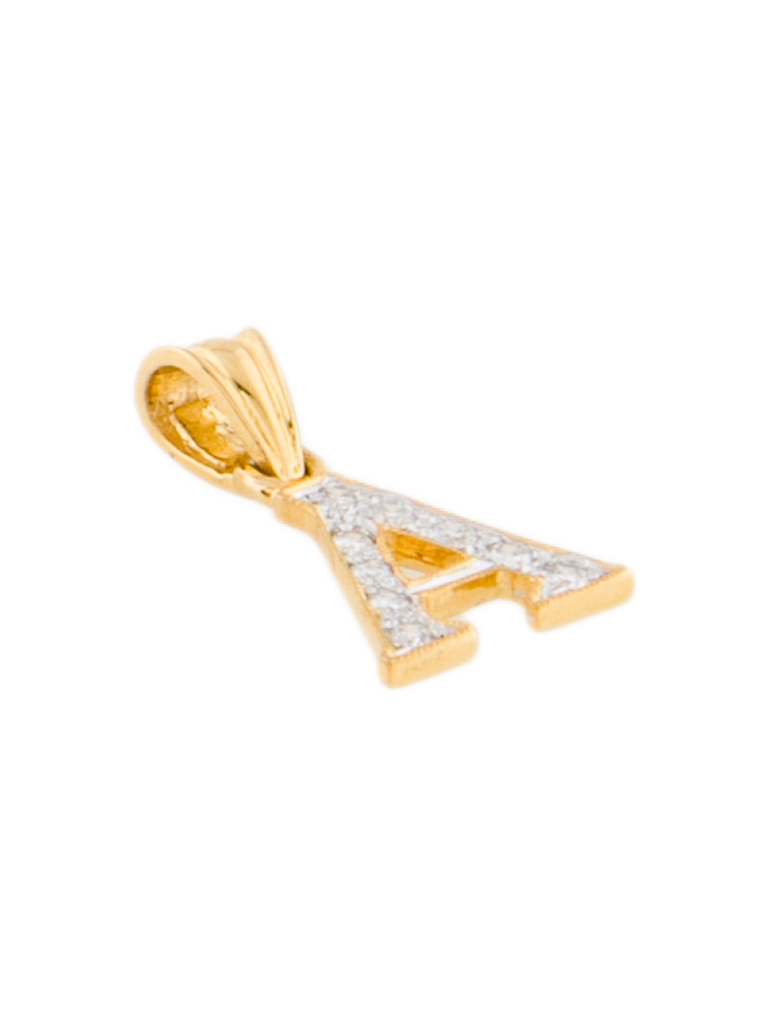 Charm 18K Diamond Initial 'A'
