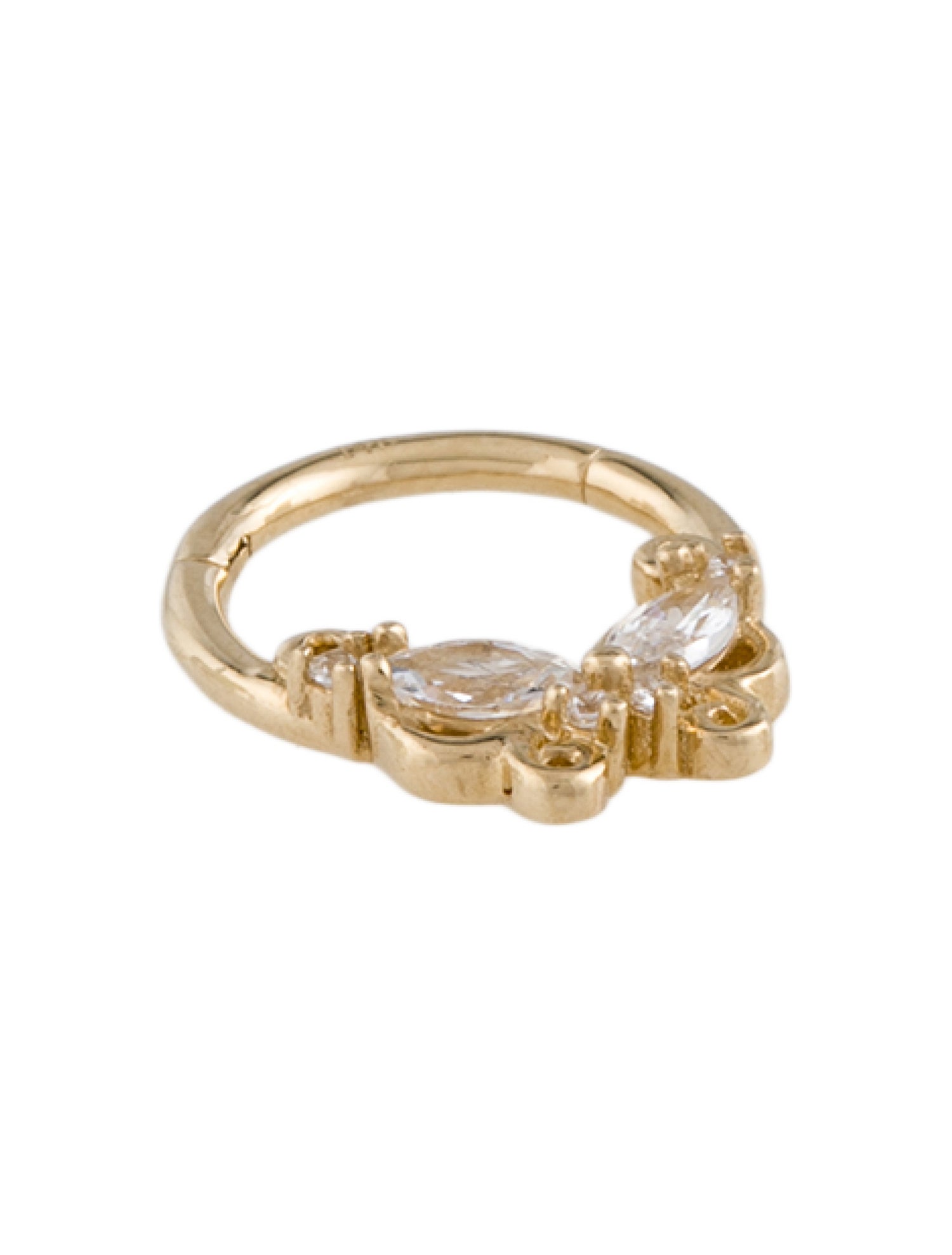 Charm 14K Cubic Zirconia Butterfly