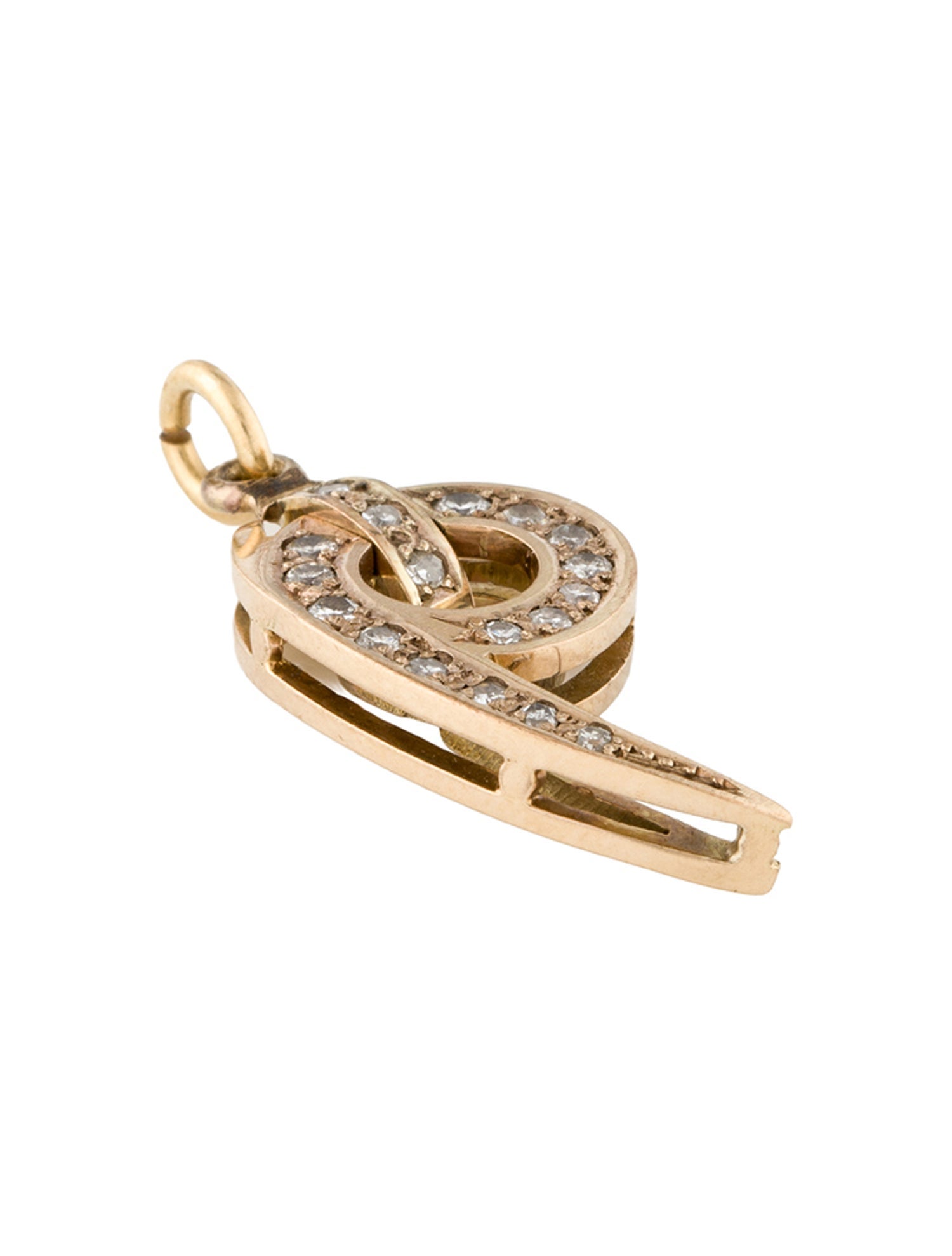Charm 10K Diamond Number '9' Charm
