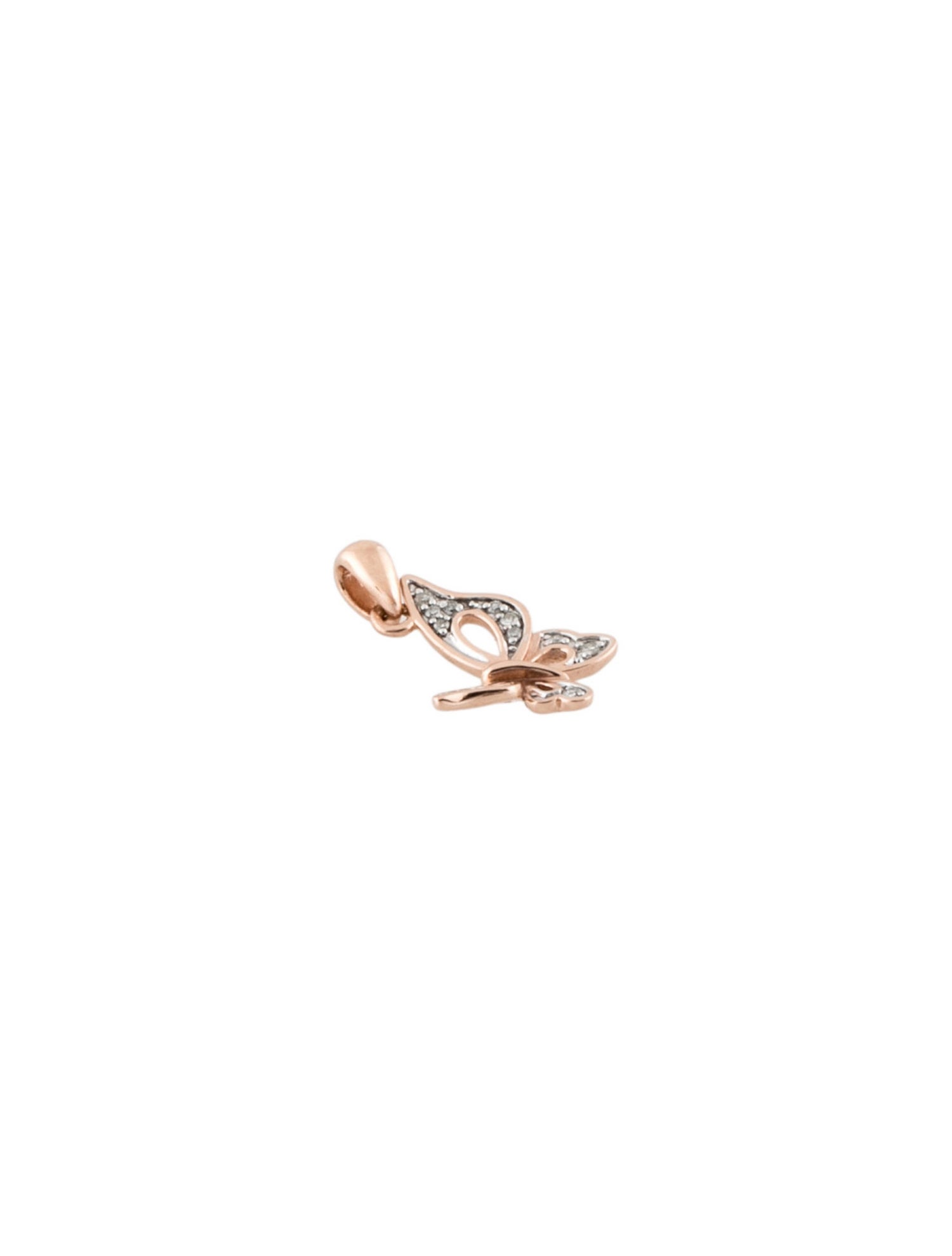 Charm 10K Diamond Butterfly