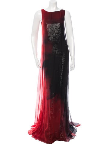 Ralph Rucci Sequined Evening Dress
