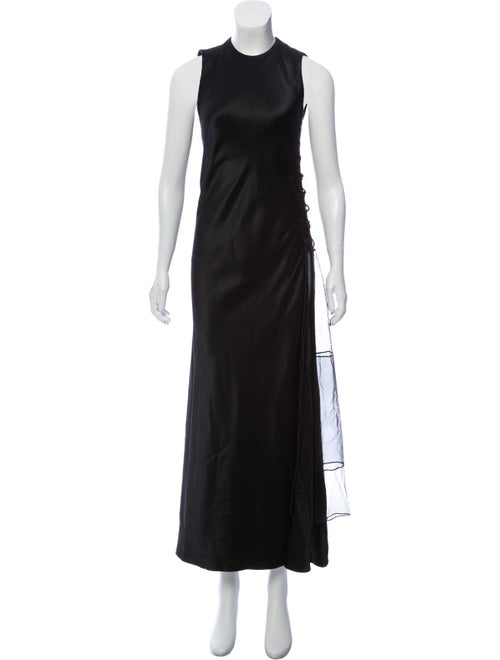 Ralph Rucci Sleeveless Lace-Up Dress Black