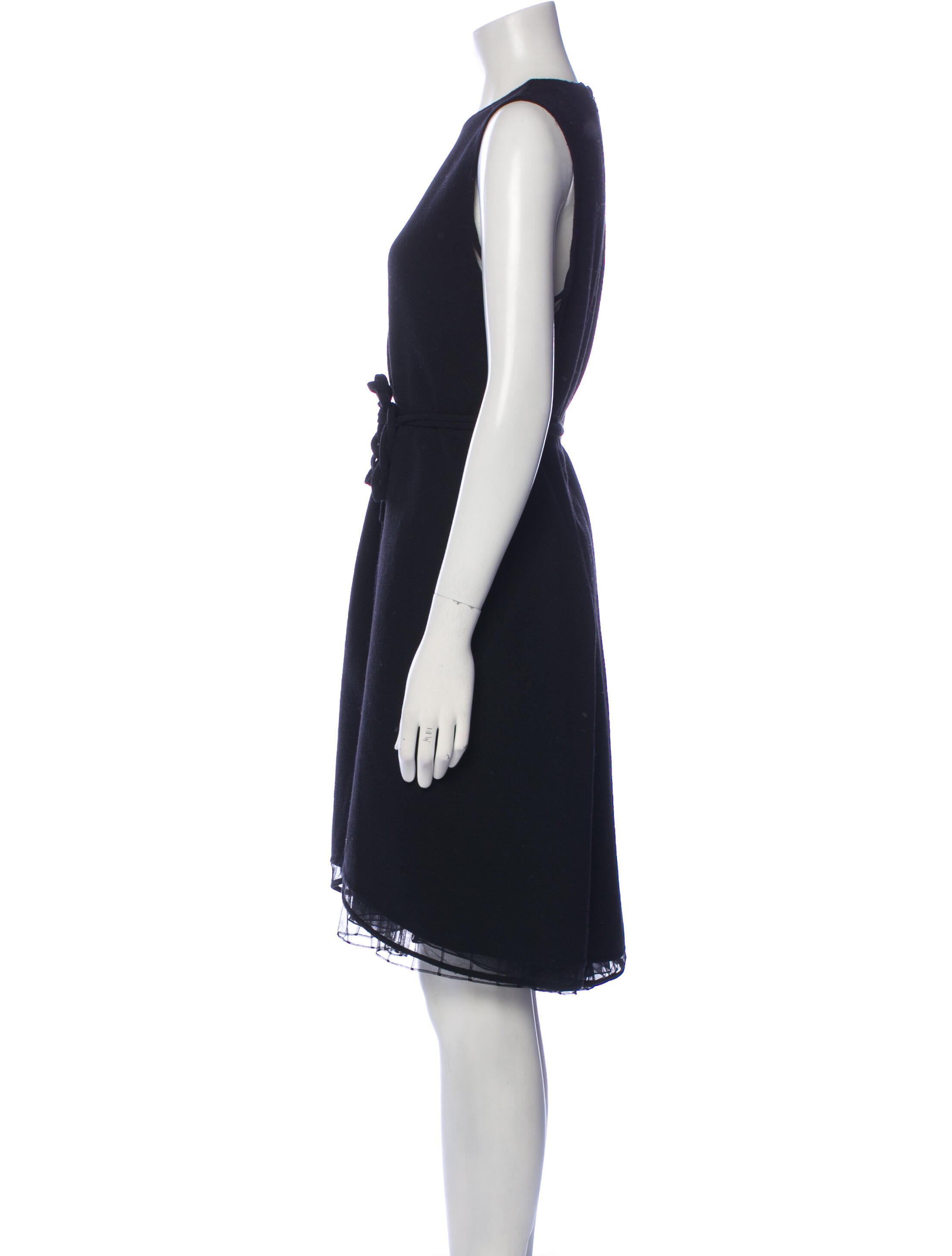 Ralph Rucci Wool Knee-Length Dress