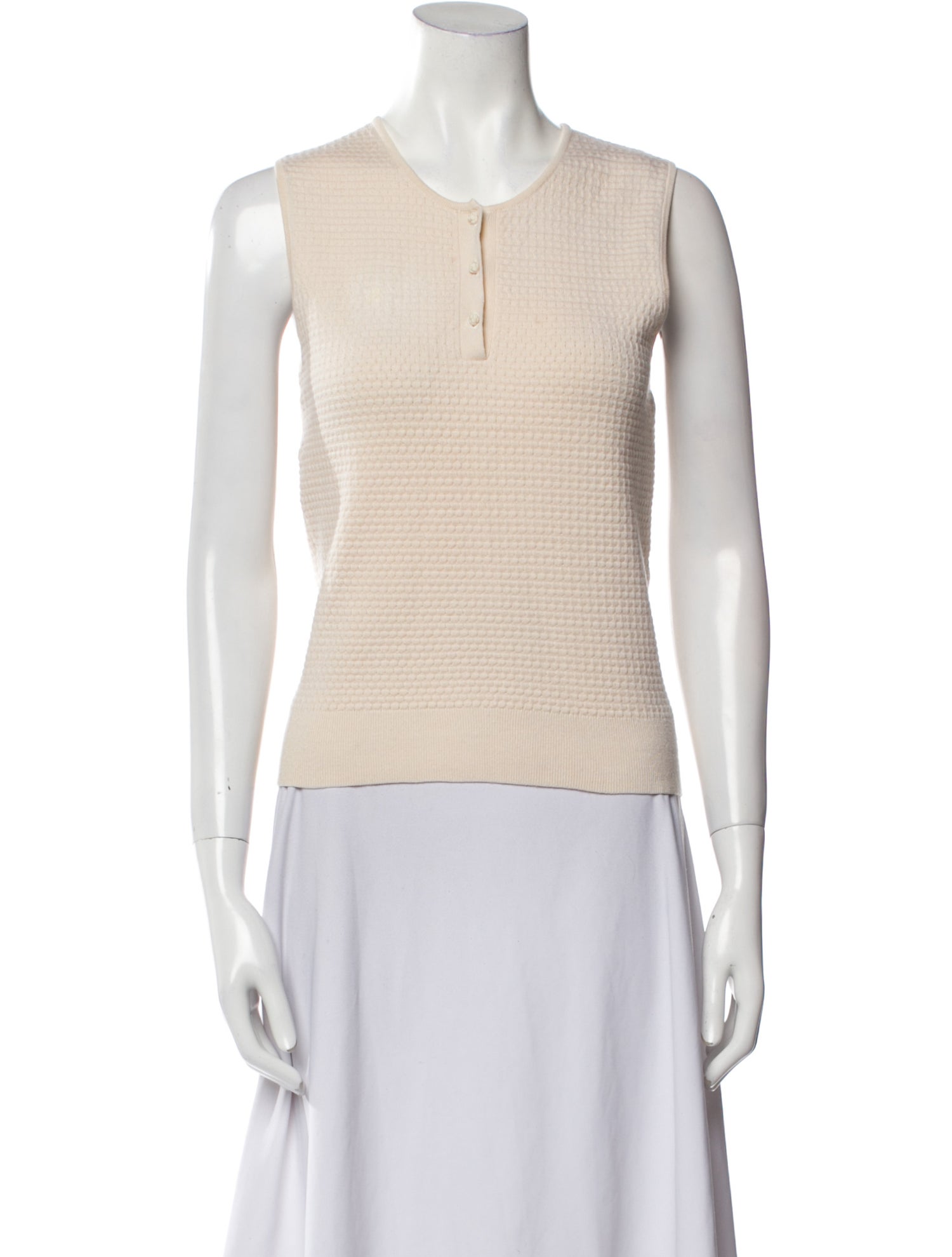 Ralph Rucci Crew Neck Sleeveless Top