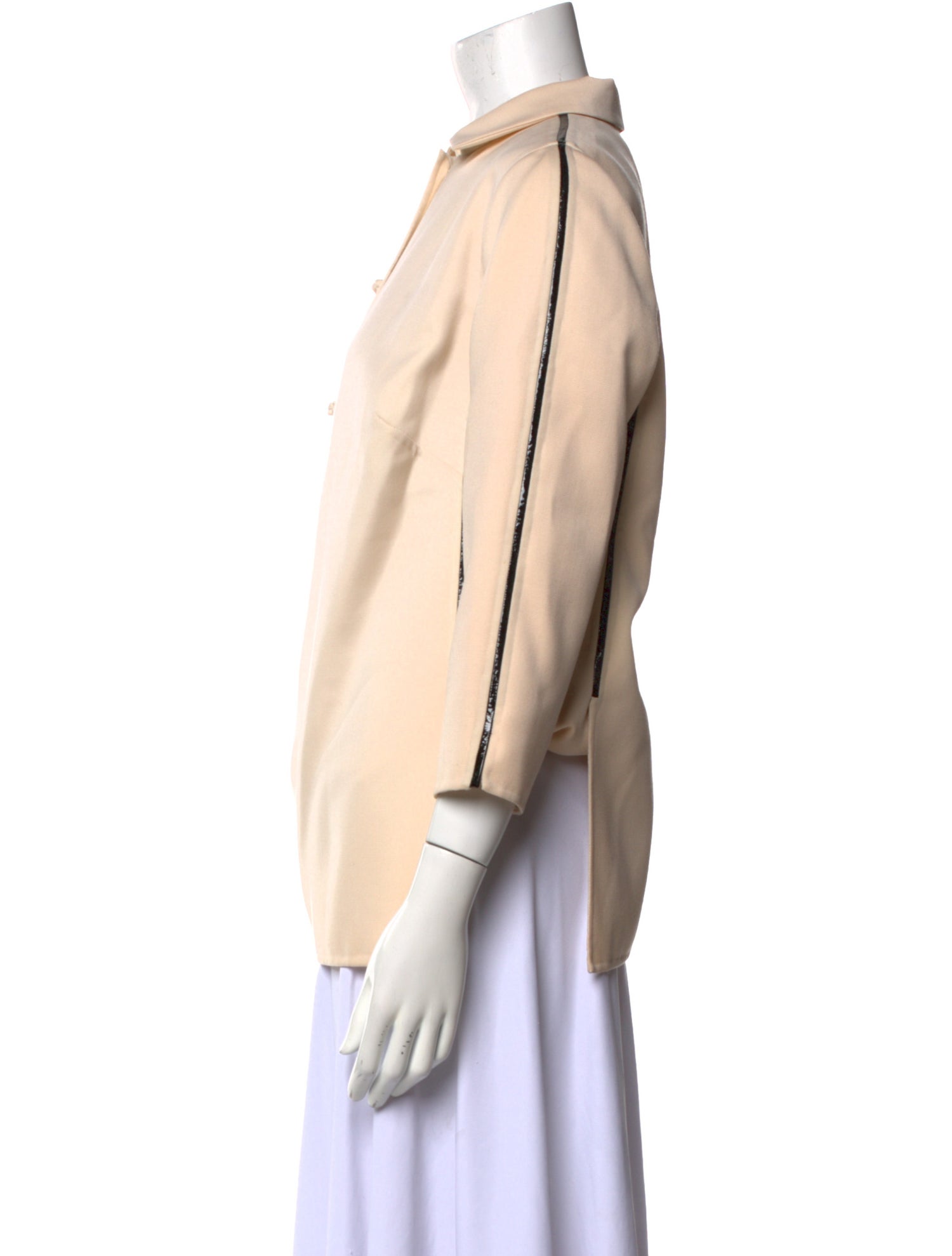 Ralph Rucci Vintage Wool Button-Up Top