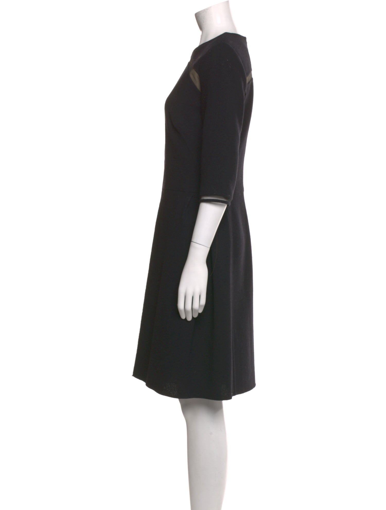 Ralph Rucci Wool Knee-Length Dress