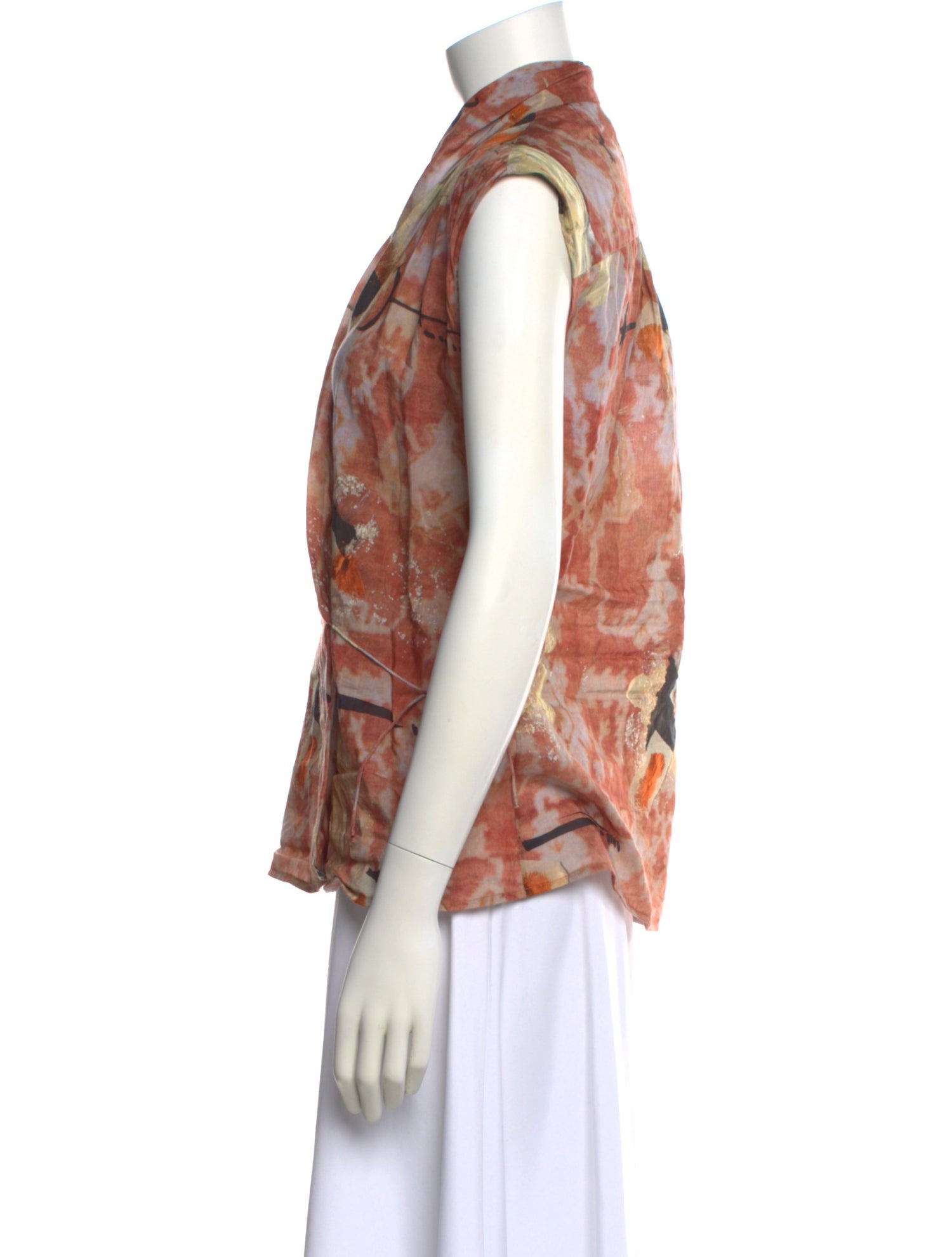 Ralph Rucci Late 2000's - Early 2010's Silk Blouse