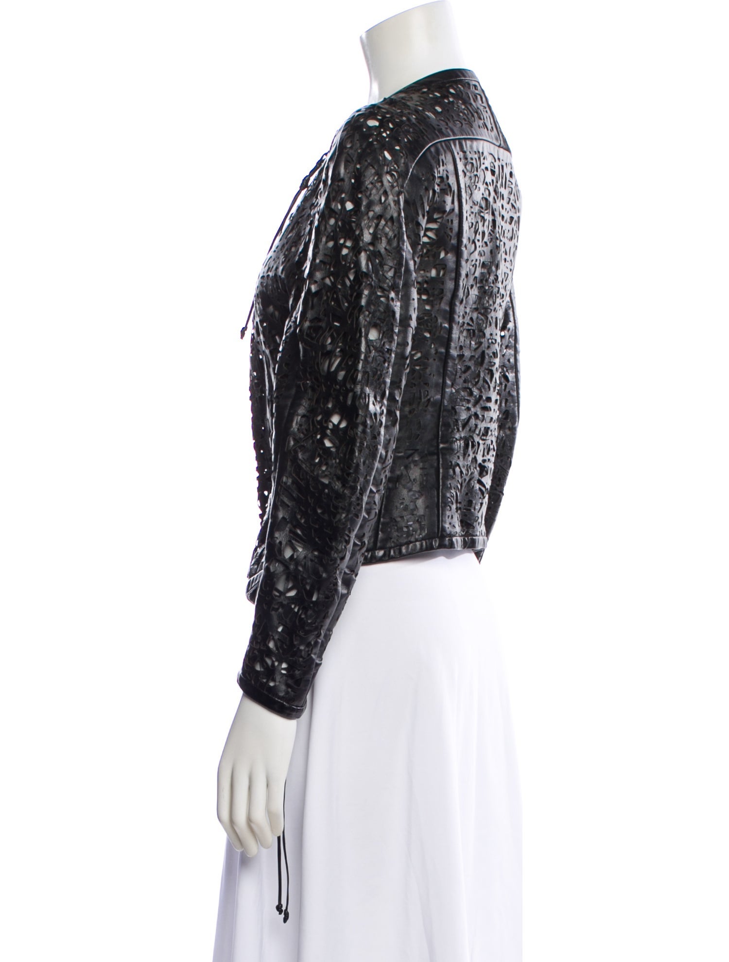 Ralph Rucci Late 2000's - Early 2010's Leather Biker Jacket