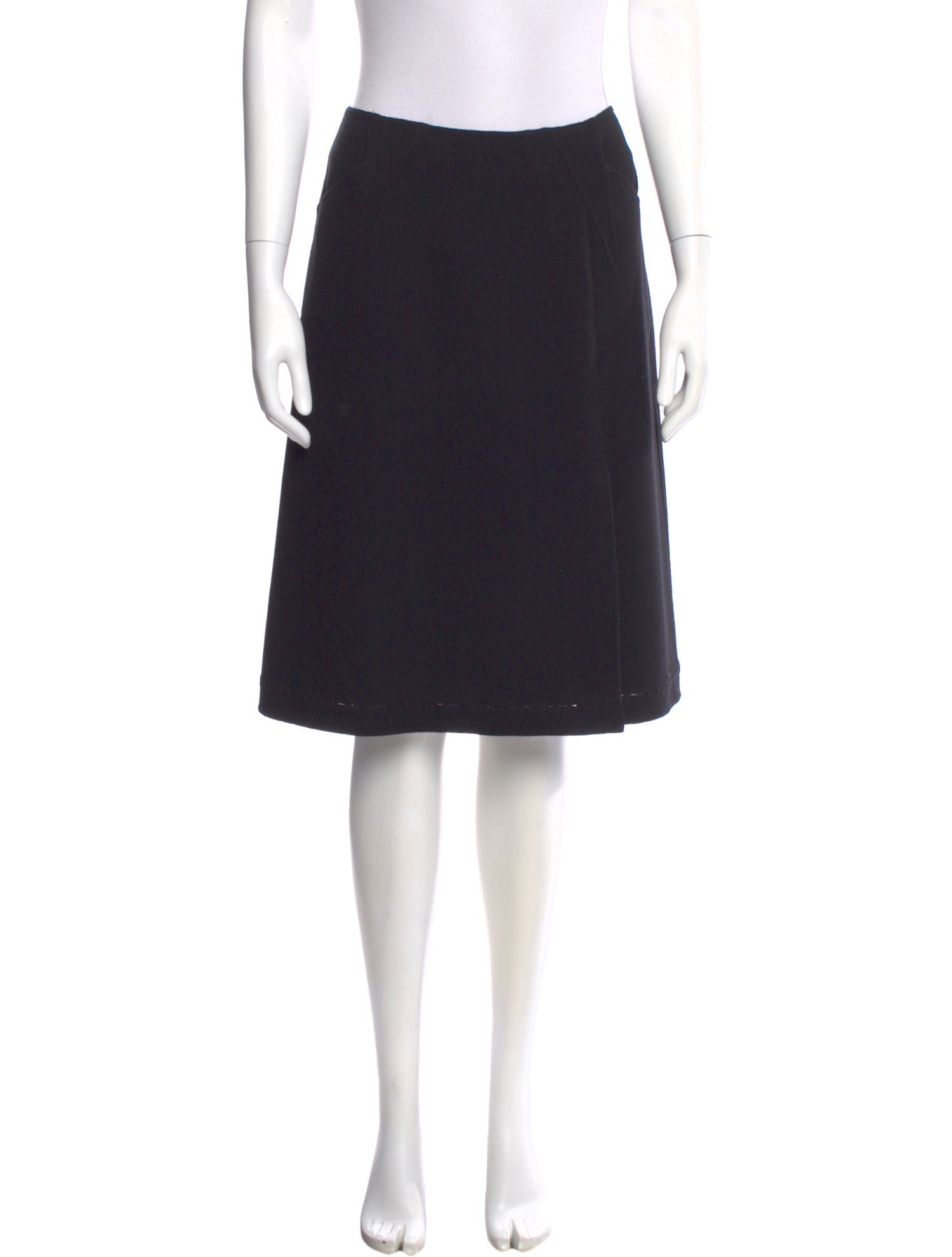 Ralph Rucci Wool Knee-Length Skirt