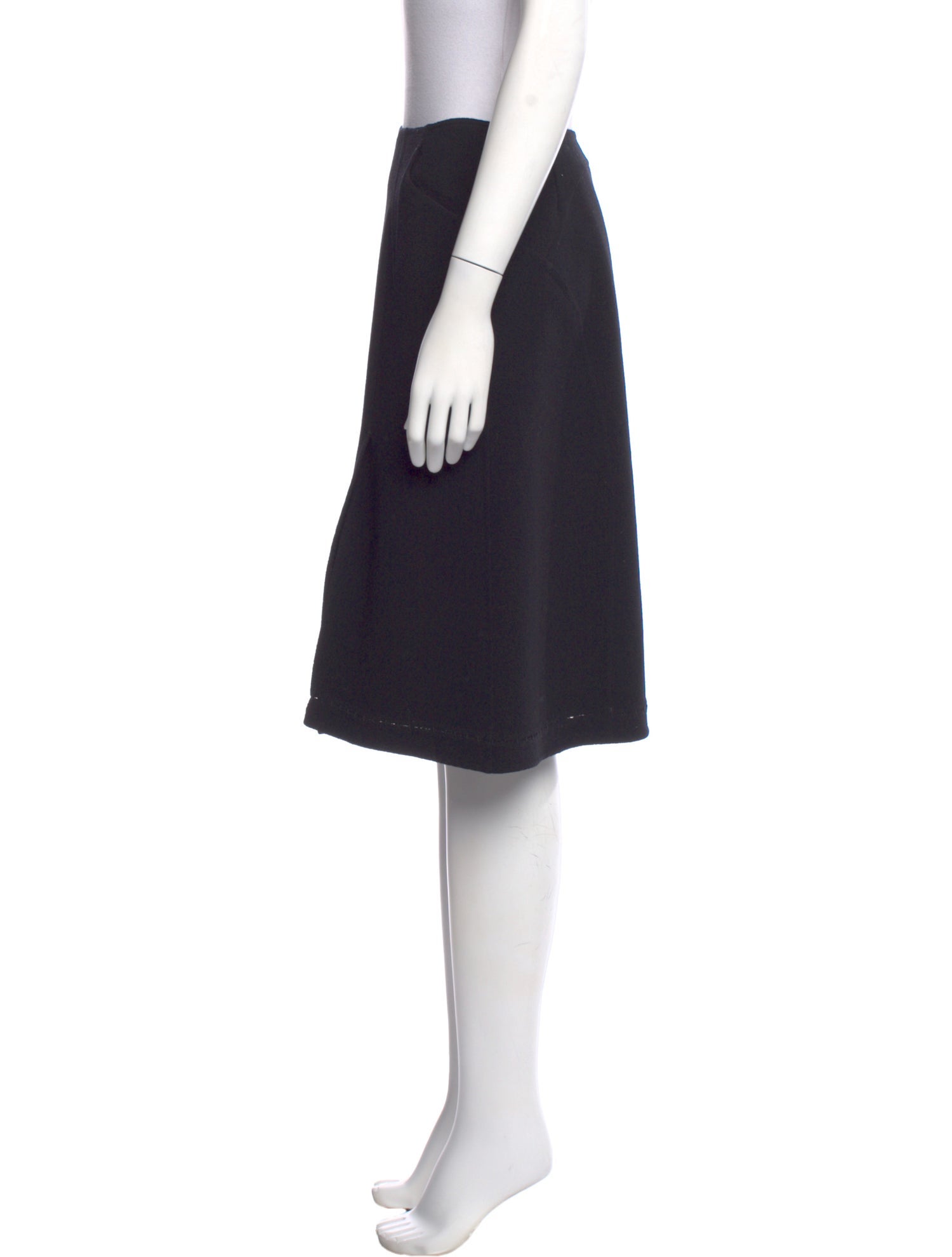 Ralph Rucci Wool Knee-Length Skirt