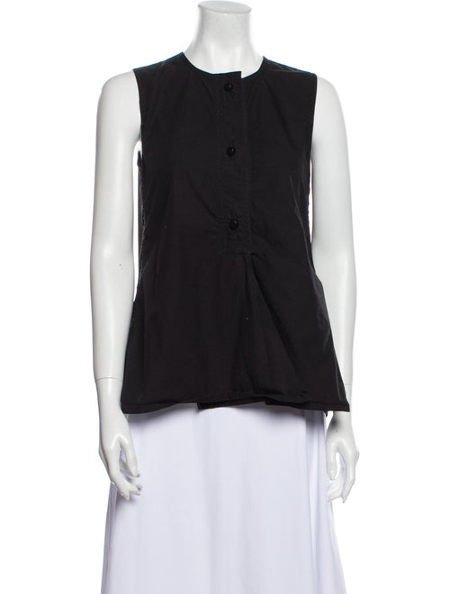 Lemaire Crew Neck Sleeveless Top Black