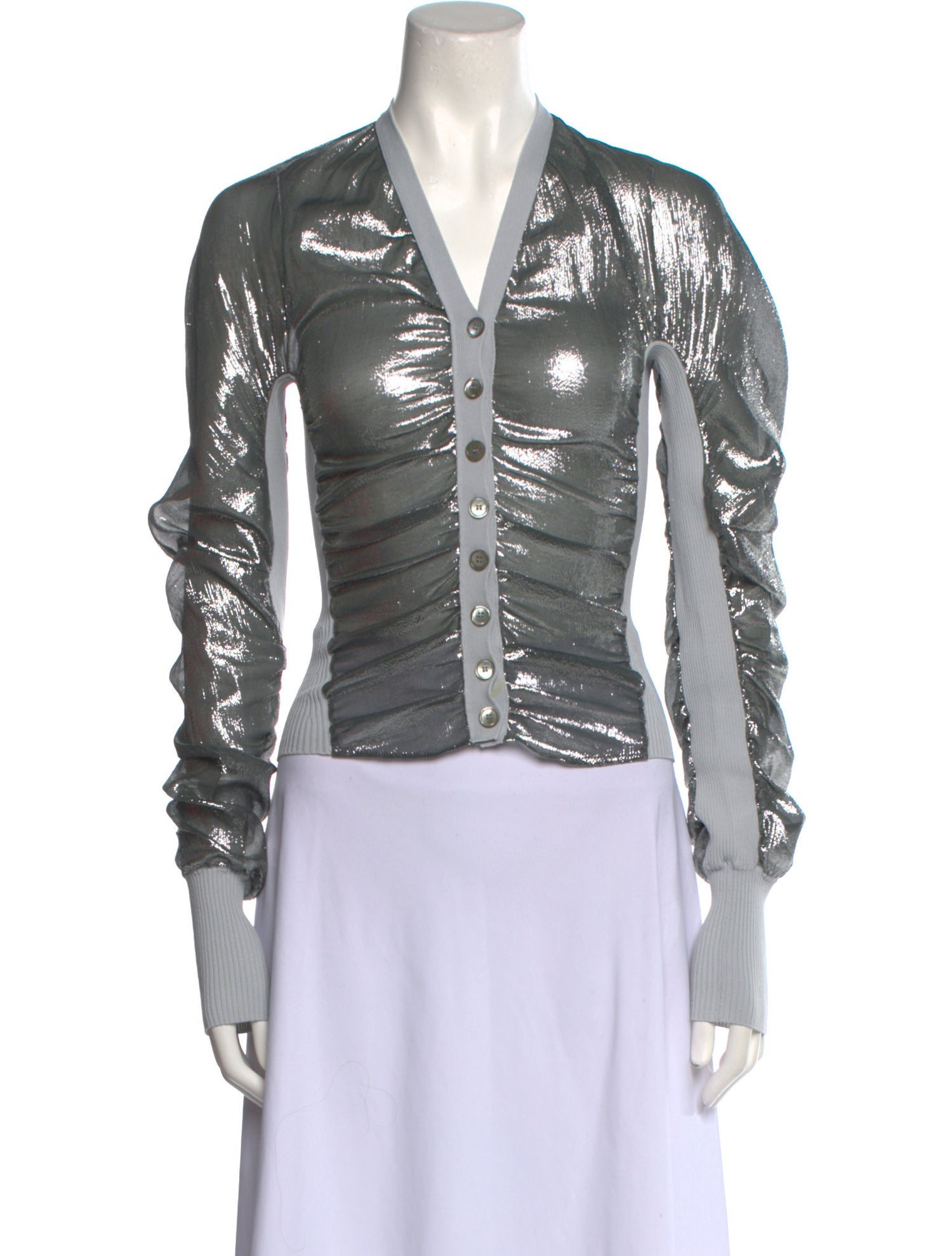 Lemaire V-Neck Long Sleeve Crop Top