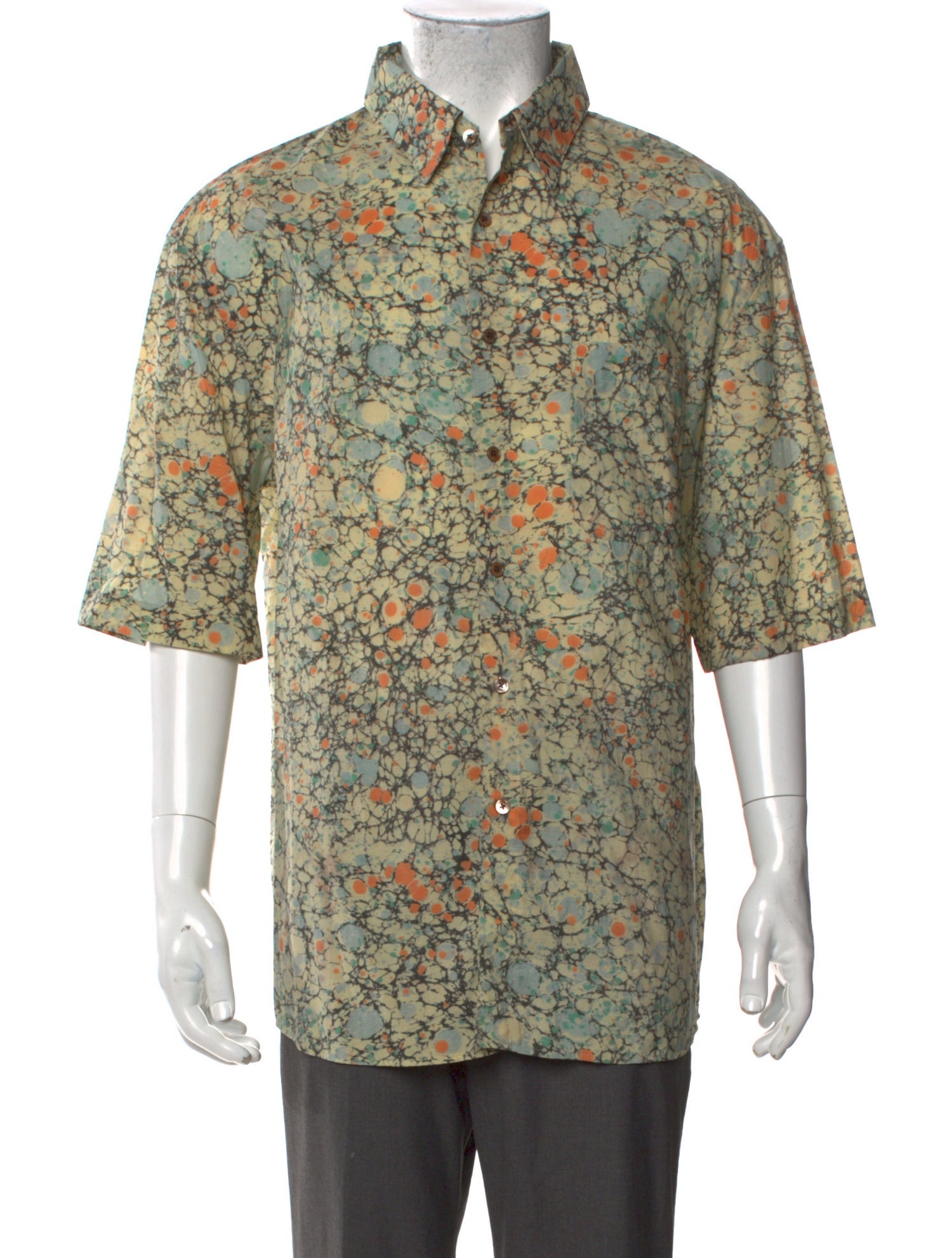 Lemaire Printed Short Sleeve Shirt w/ Tags