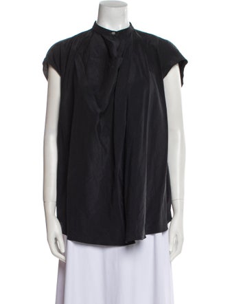Lemaire Silk Mock Neck Blouse