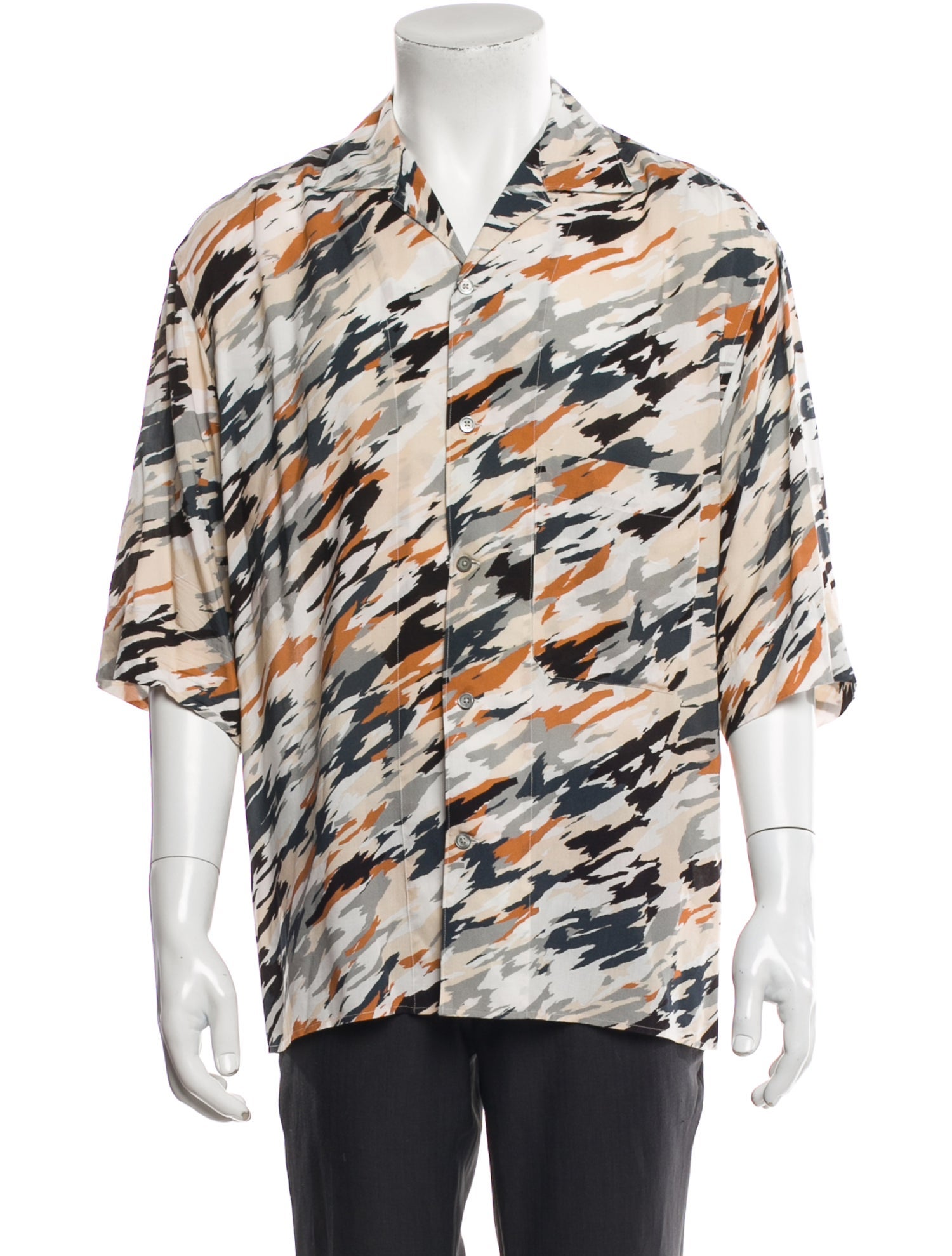 Lemaire Printed Three-Quarter Sleeve Shirt