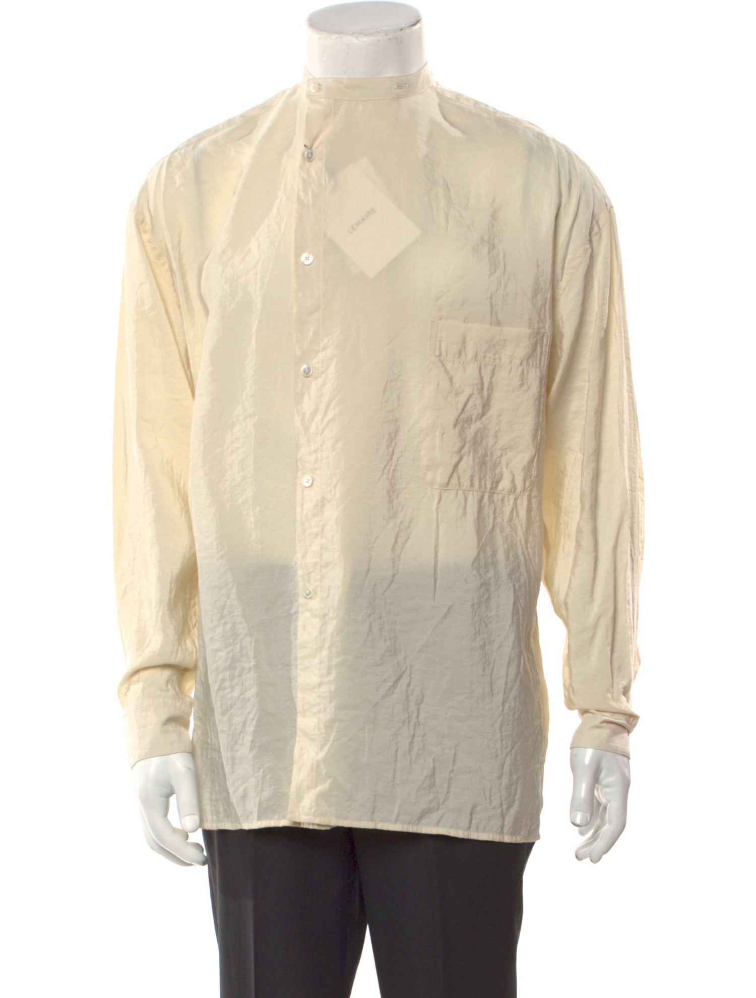 Lemaire Silk Long Sleeve Tuxedo Shirt