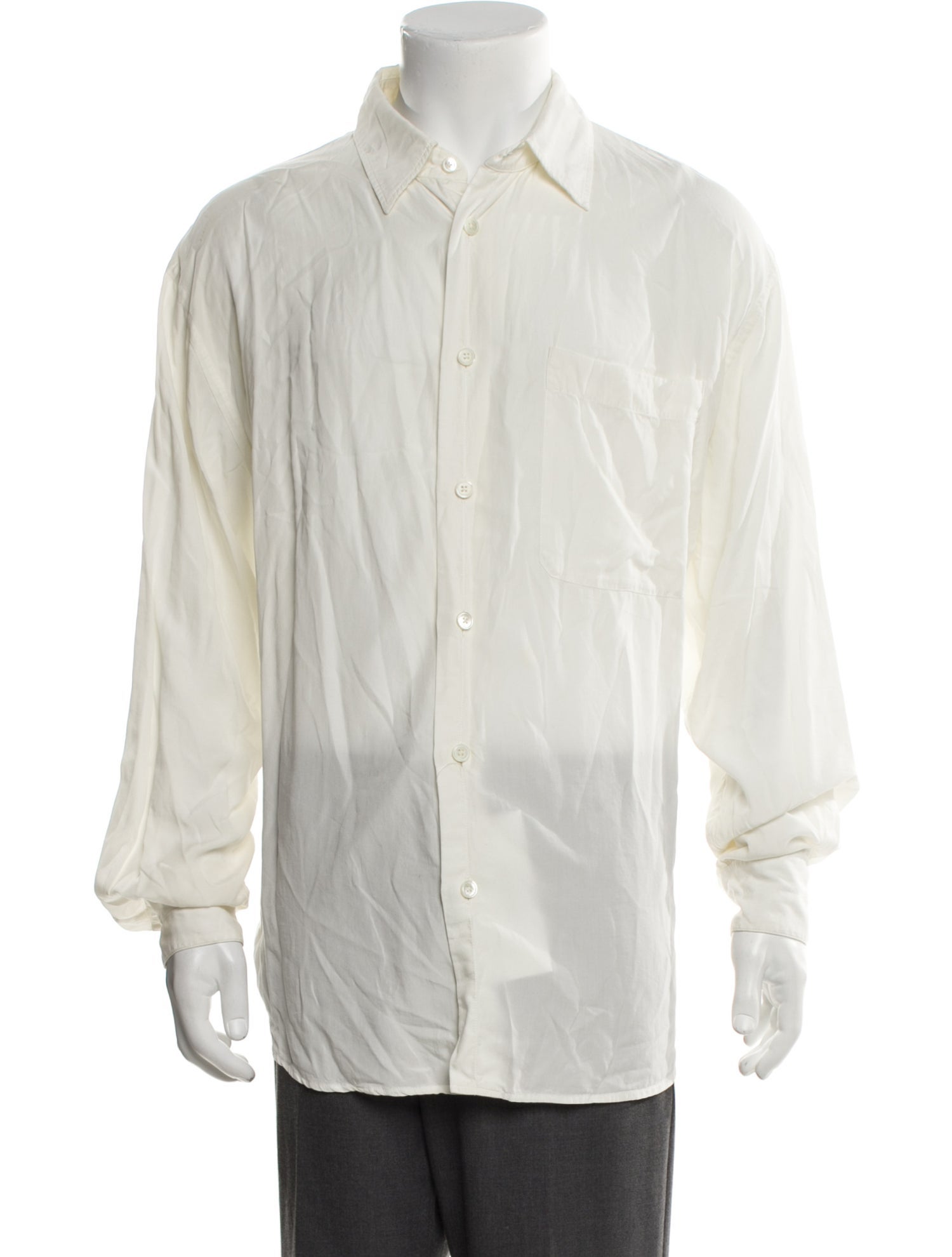 Lemaire Striped Long Sleeve Dress Shirt