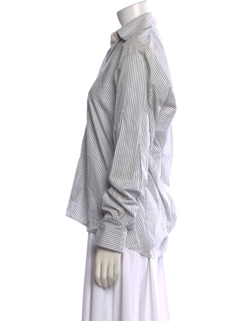 Lemaire Striped Long Sleeve Button-Up Top