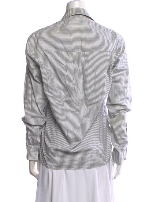 Lemaire Striped Long Sleeve Button-Up Top