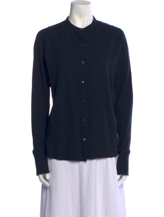 Lemaire Wool Long Sleeve Button-Up Top