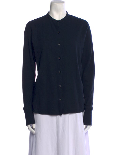 Lemaire Wool Long Sleeve Button-Up Top