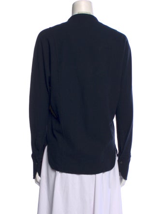 Lemaire Wool Long Sleeve Button-Up Top