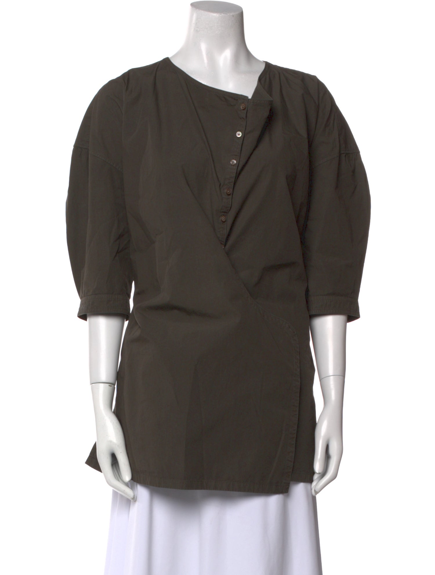 Lemaire Asymmetrical Three-Quarter Sleeve Tunic