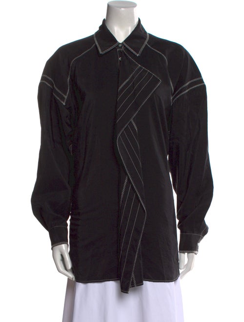 Lemaire Silk Long Sleeve Button-Up Top