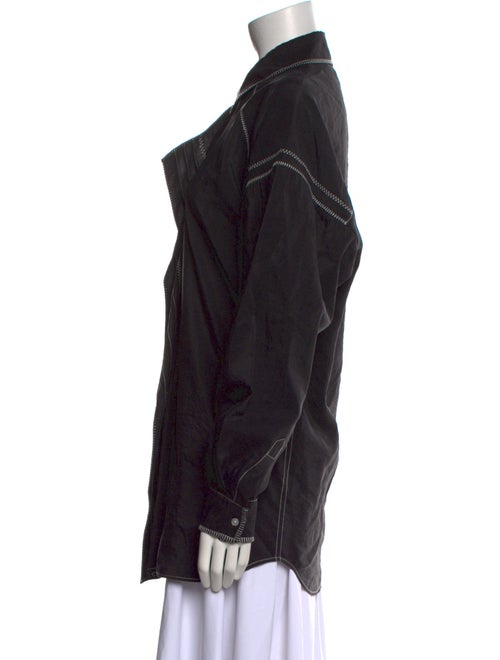 Lemaire Silk Long Sleeve Button-Up Top