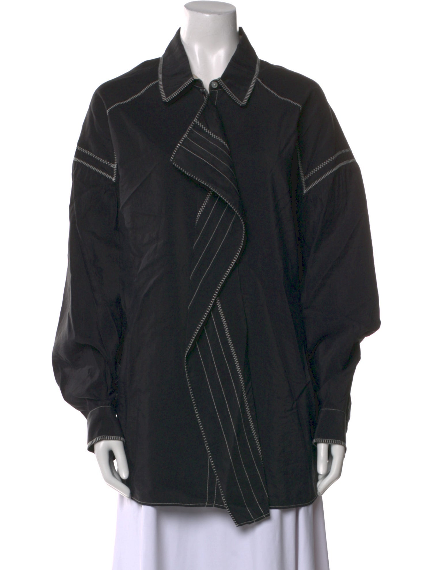 Lemaire Silk Long Sleeve Button-Up Top w/ Tags