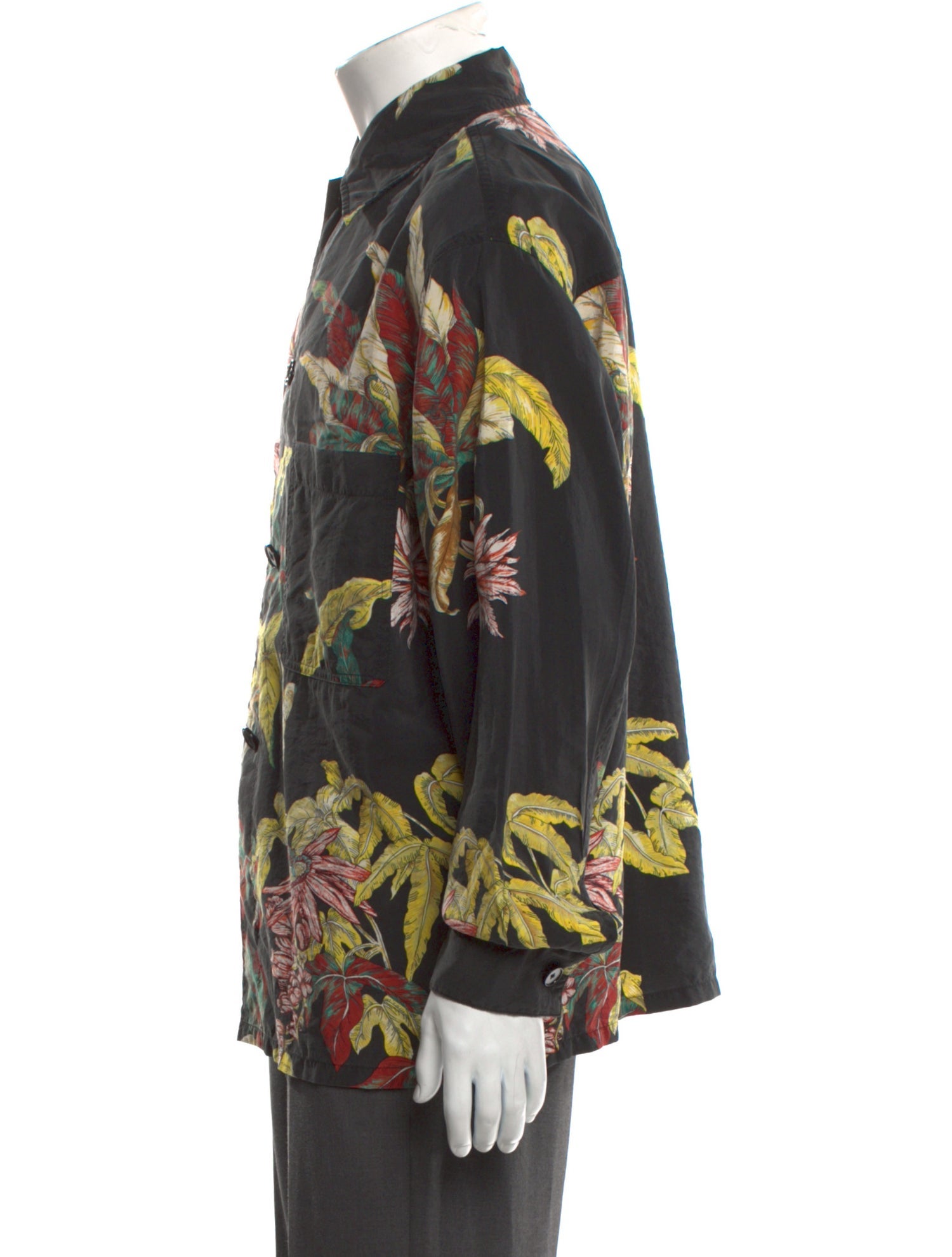 Lemaire Wool Floral Print Shirt