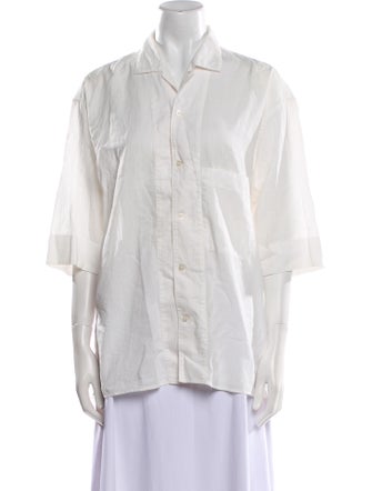Lemaire Three-Quarter Sleeve Button-Up Top