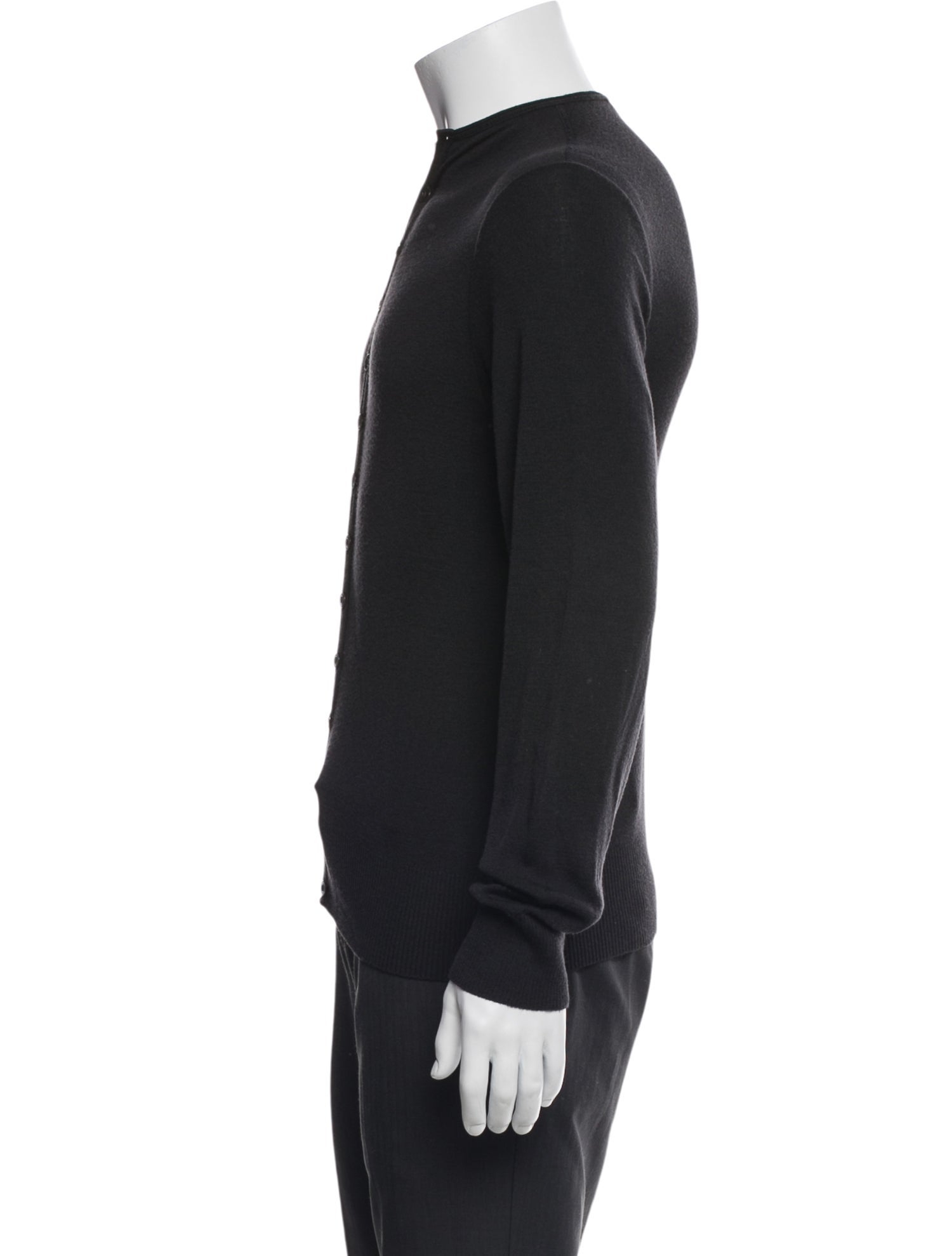 Lemaire Wool Mock Neck Cardigan