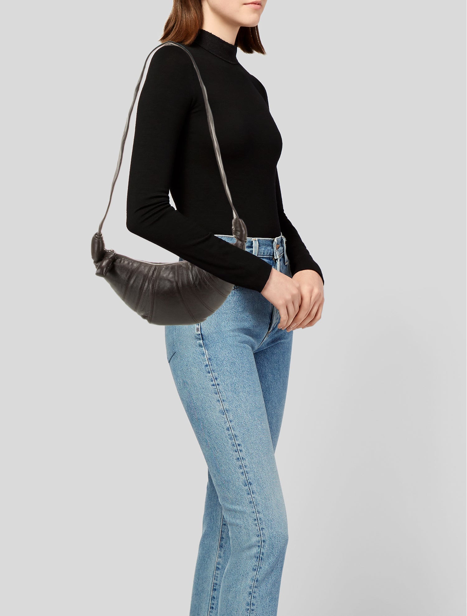 バッグ umi Miu Miu Leather Trim Denim Shoulder Bag - Blue Shoulder Bags
