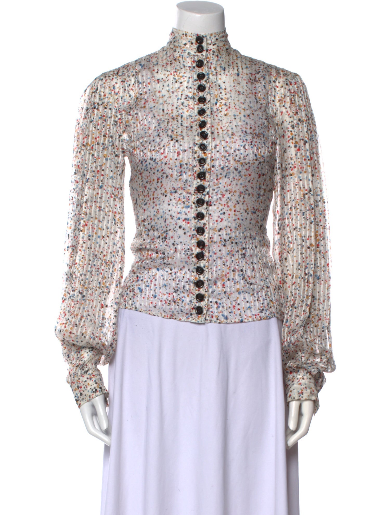 Lemaire Silk Floral Print Blouse