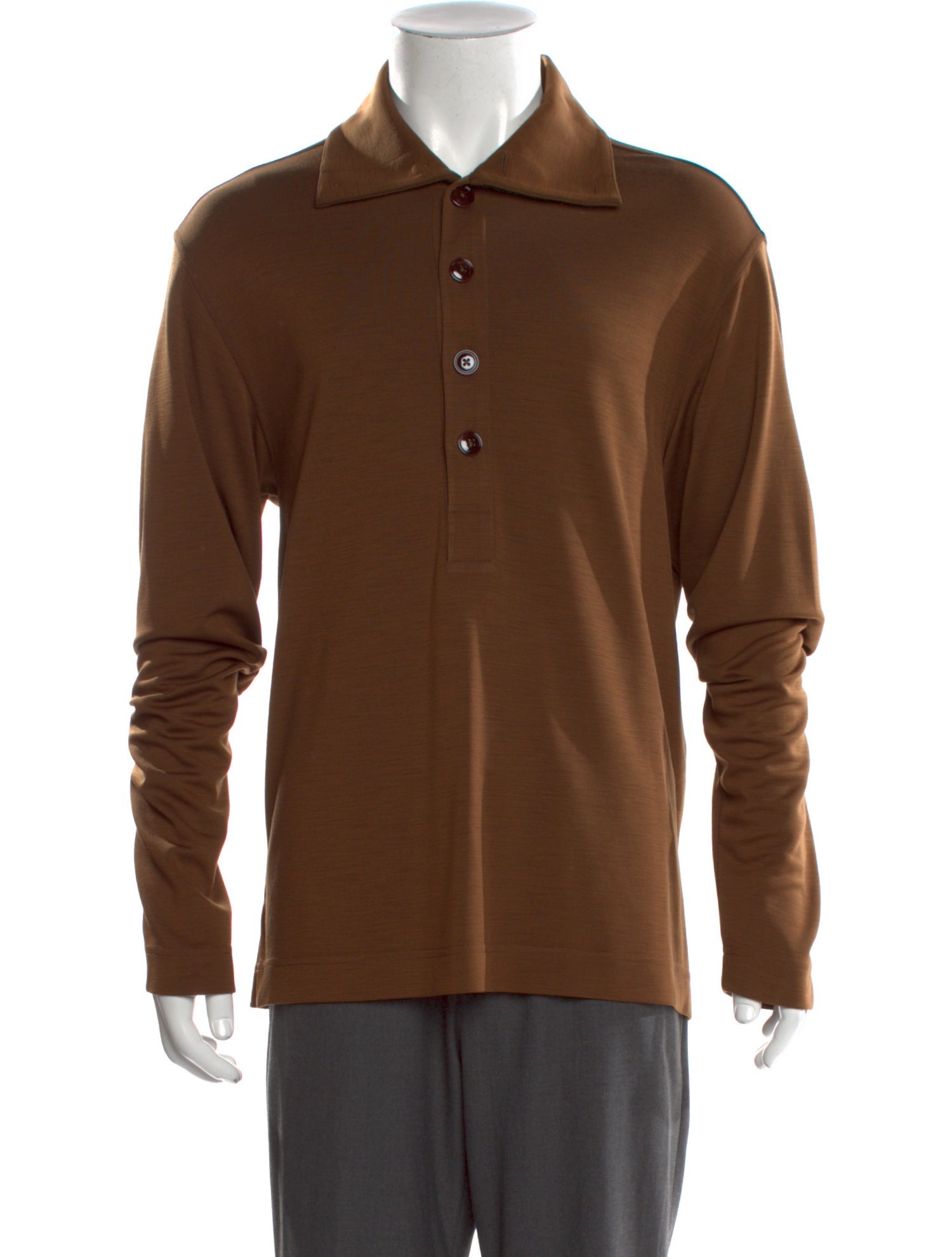 Lemaire Collar Long Sleeve Polo Shirt