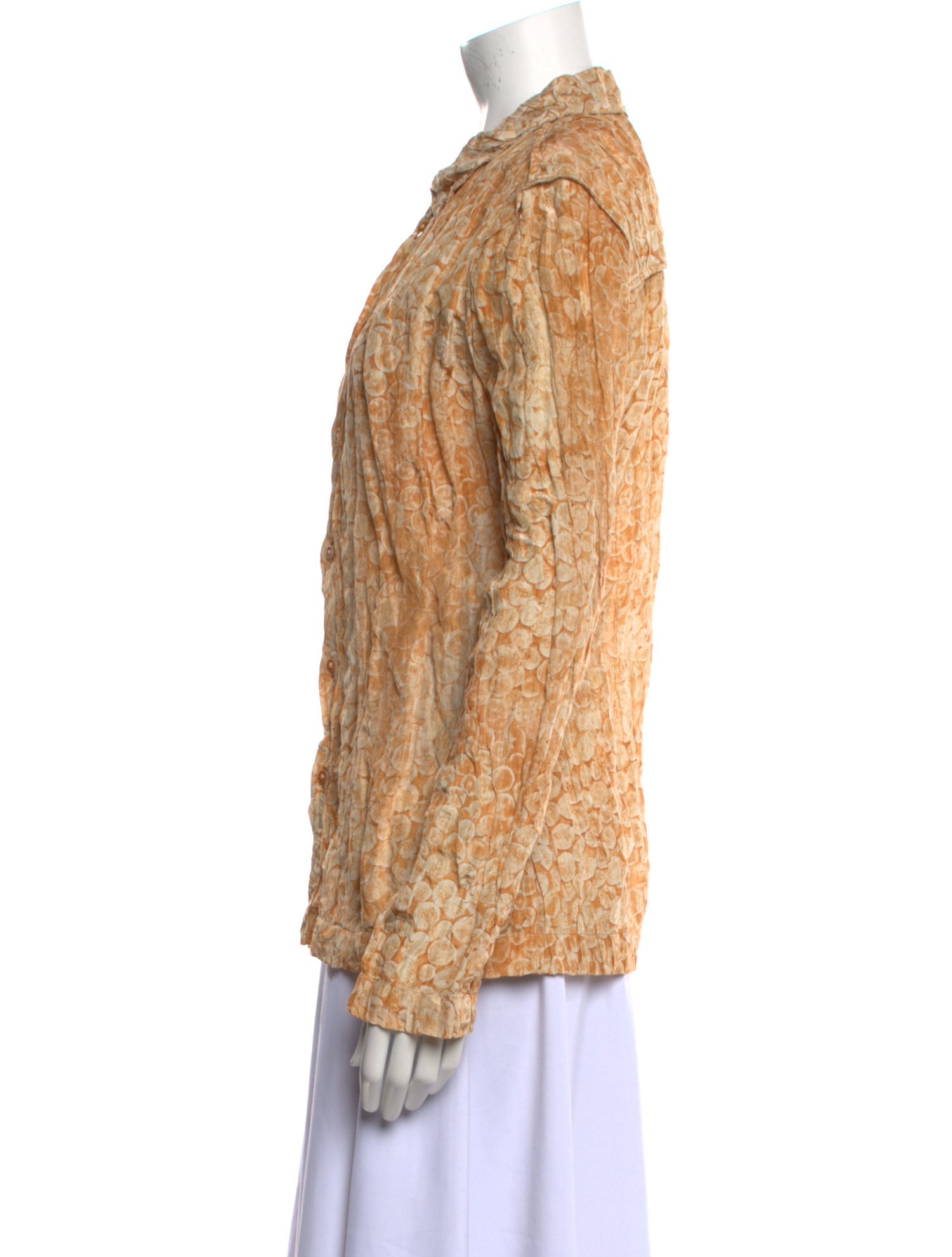 Lemaire Printed Long Sleeve Button-Up Top w/ Tags