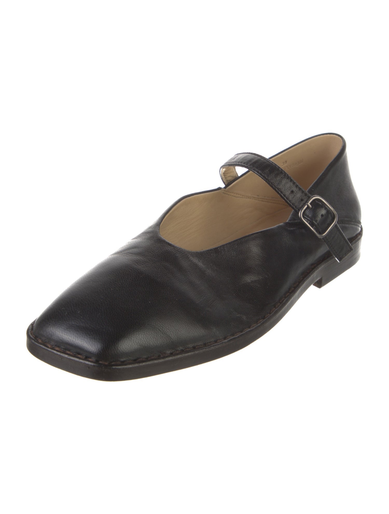 Lemaire Leather Mary Jane Flats