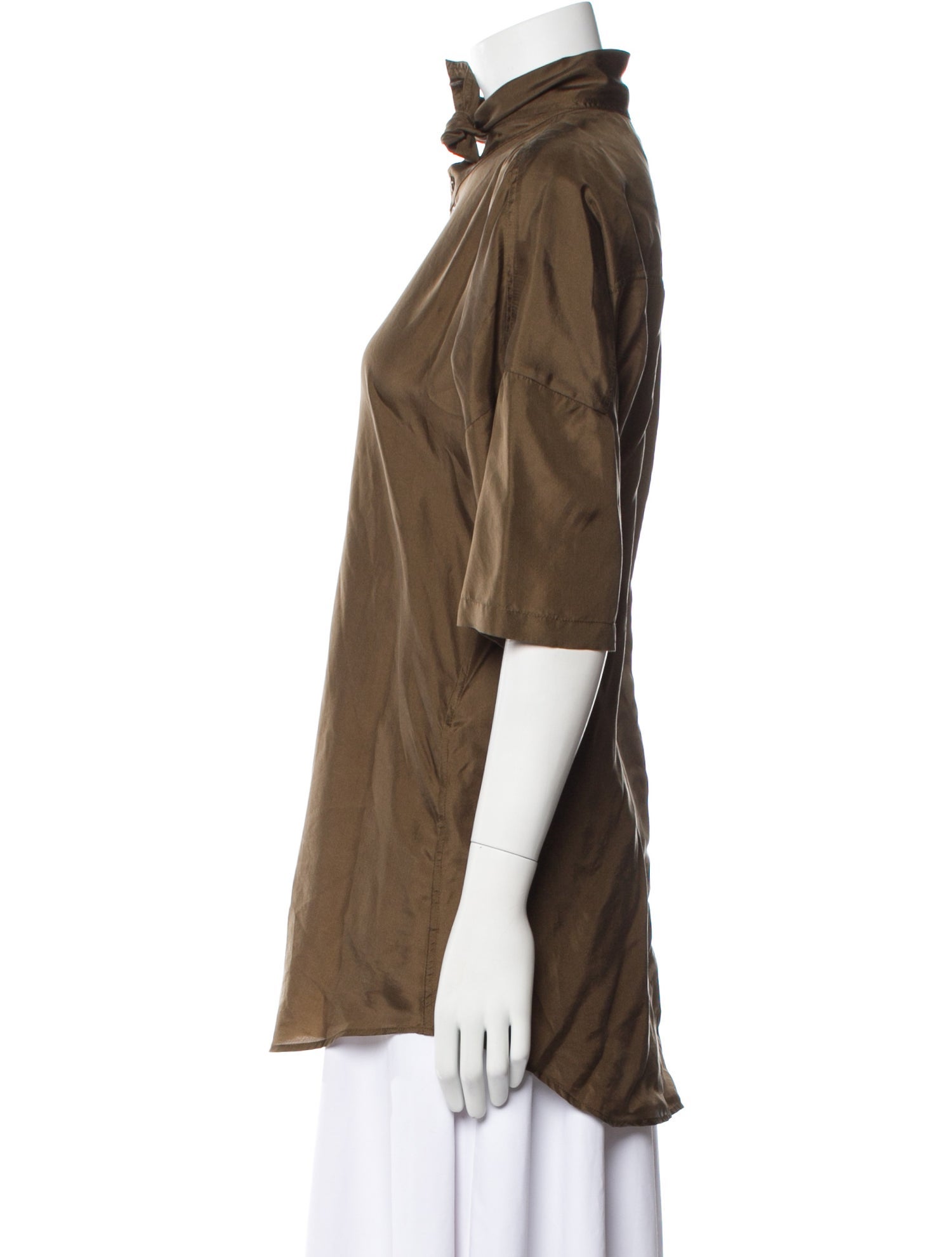 Lemaire Silk Short Sleeve Button-Up Top w/ Tags