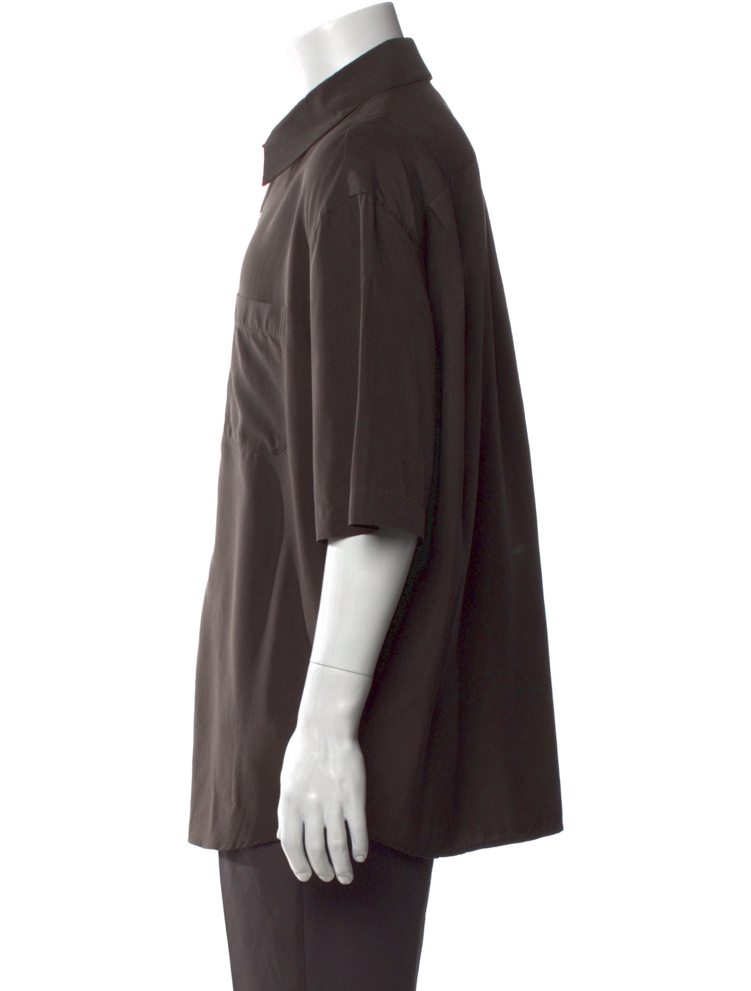 Lemaire Silk Three-Quarter Sleeve Shirt