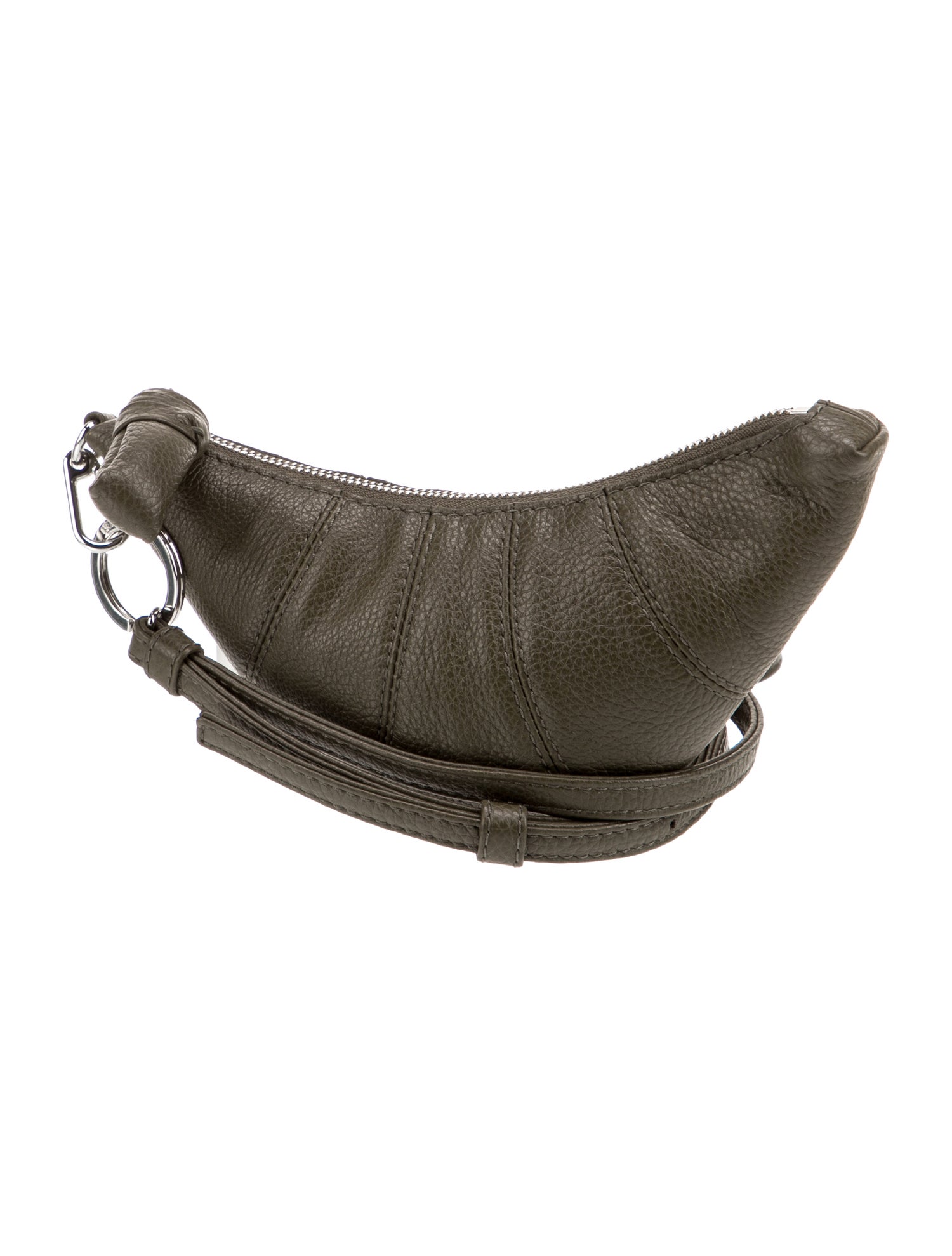 Lemaire Leather LEMAIRE Khaki Crossbody Croissant Coin Pouch Small