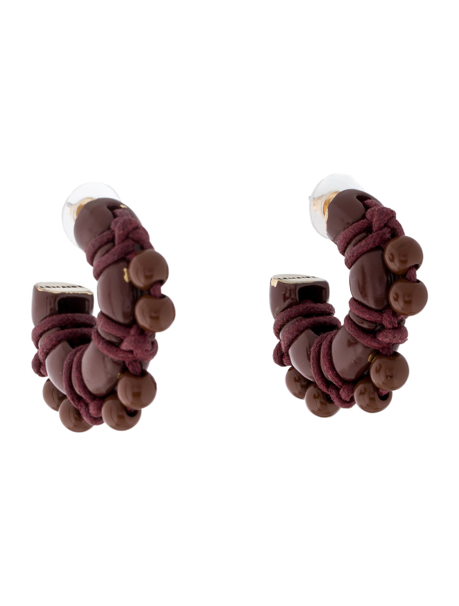 Lemaire Tie Bead Hoop Earrings