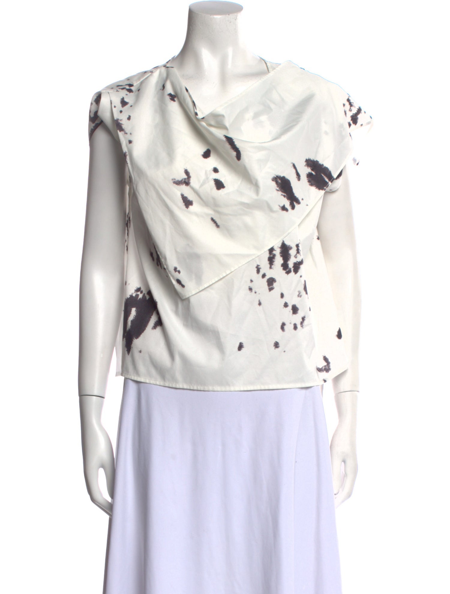 Lemaire Printed Cowl Neck Blouse