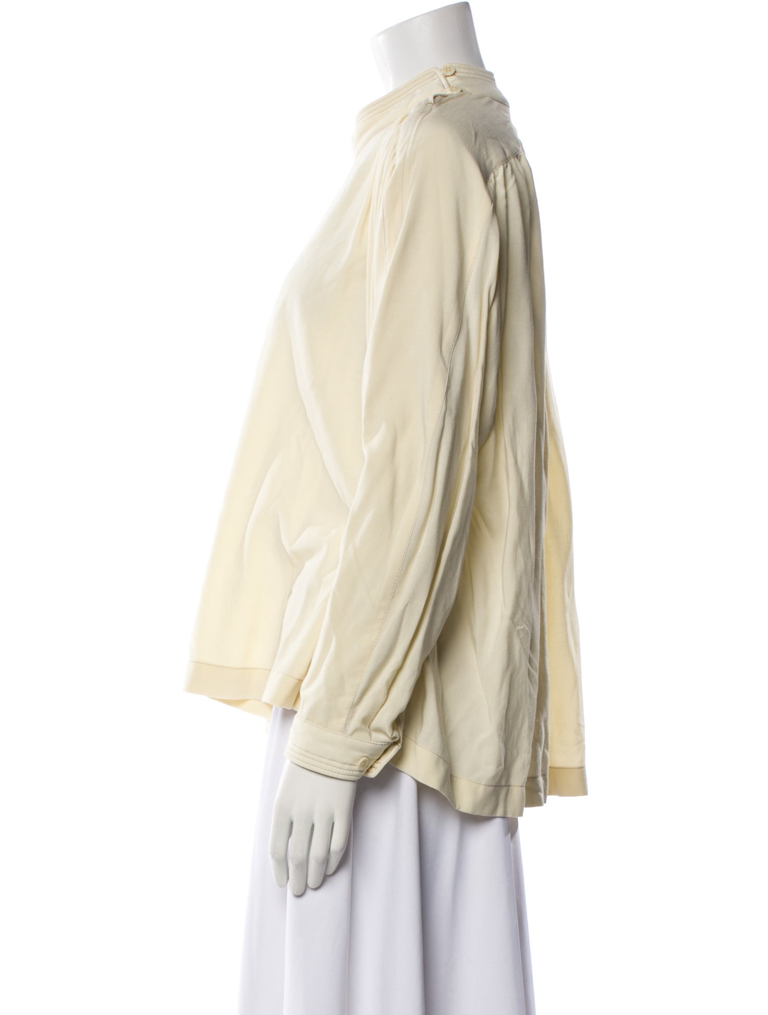 Lemaire Mock Neck Long Sleeve Blouse